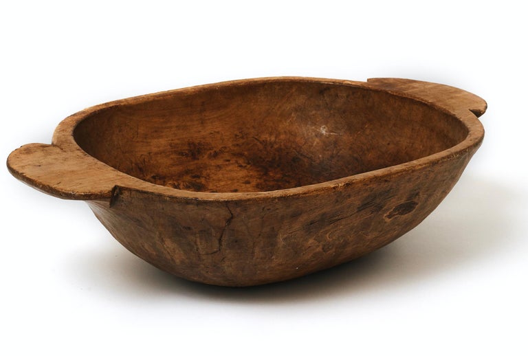 Hungarian Very Large Hand Carved Wooden Bowl, Early 20th Century For Sale