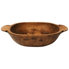 Very Large Hand Carved Wooden Bowl, Early 20th Century