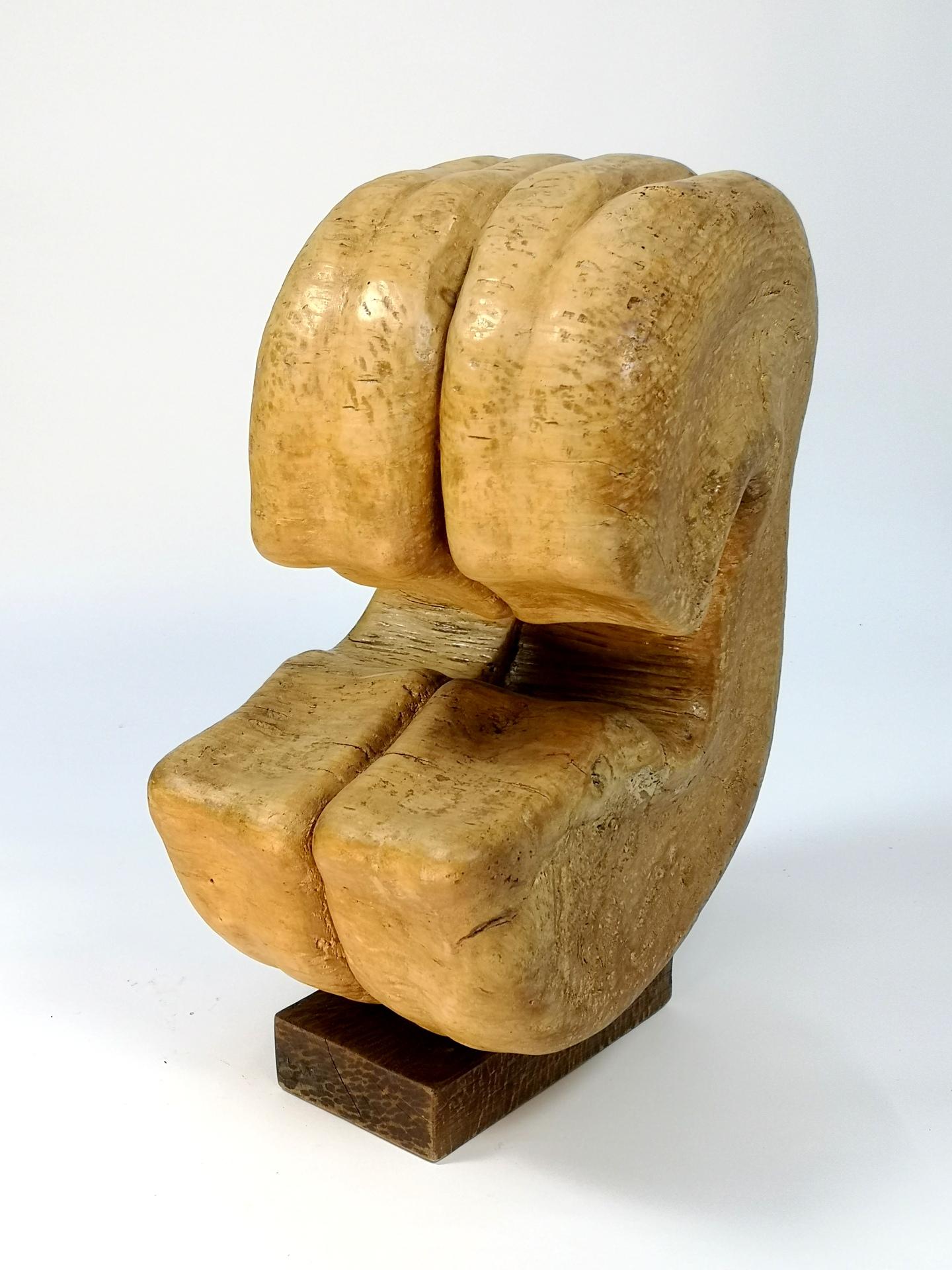 Very Large Hand-Carved Wooden Sculpture by Laszlo Feldman, 1970s 6