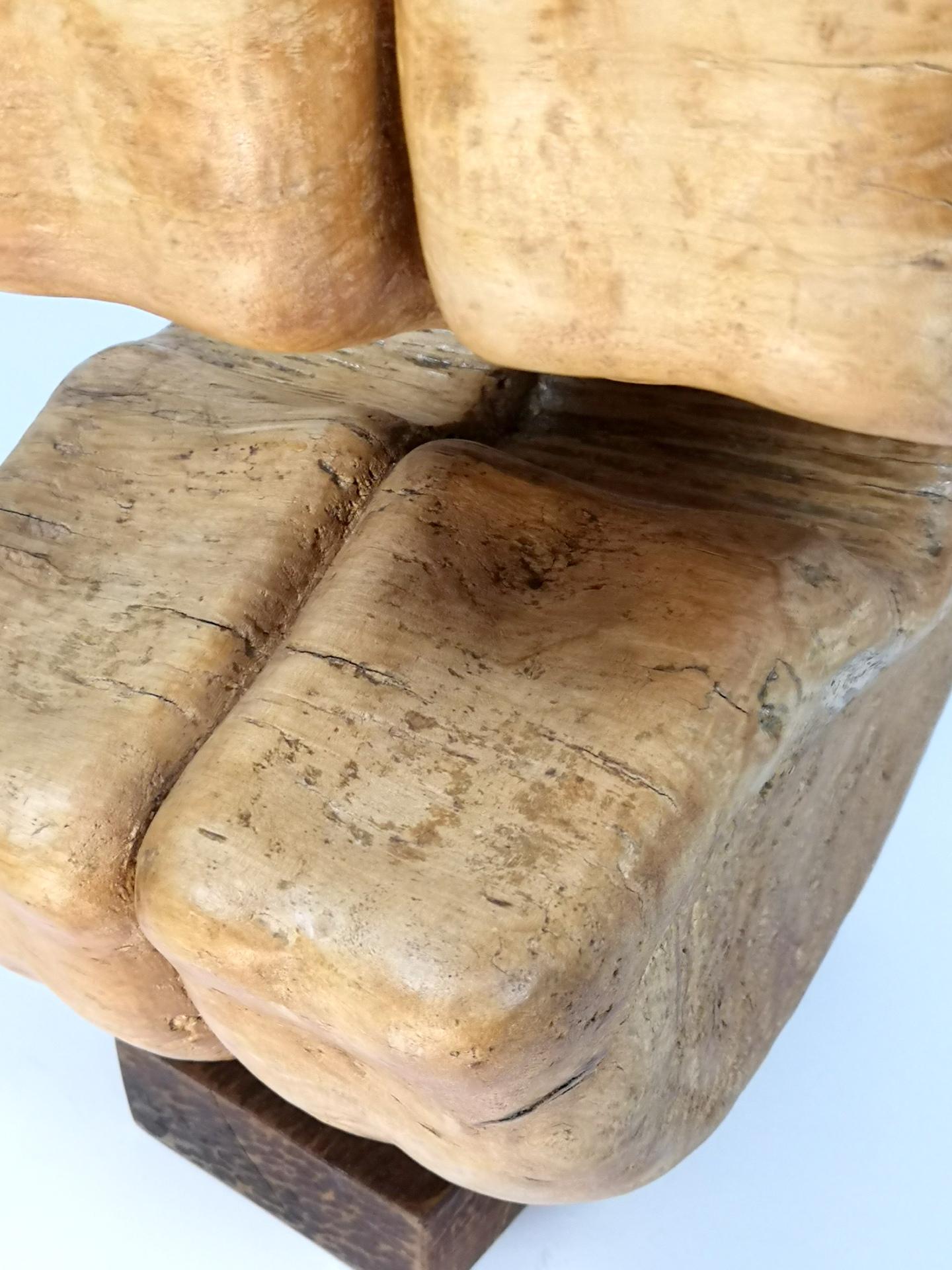 Very Large Hand-Carved Wooden Sculpture by Laszlo Feldman, 1970s 7