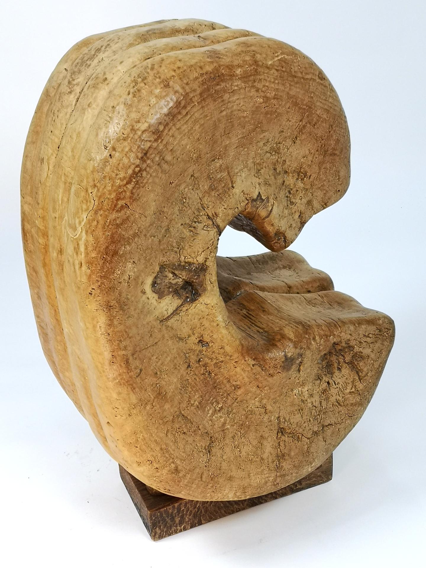 Very Large Hand-Carved Wooden Sculpture by Laszlo Feldman, 1970s 10