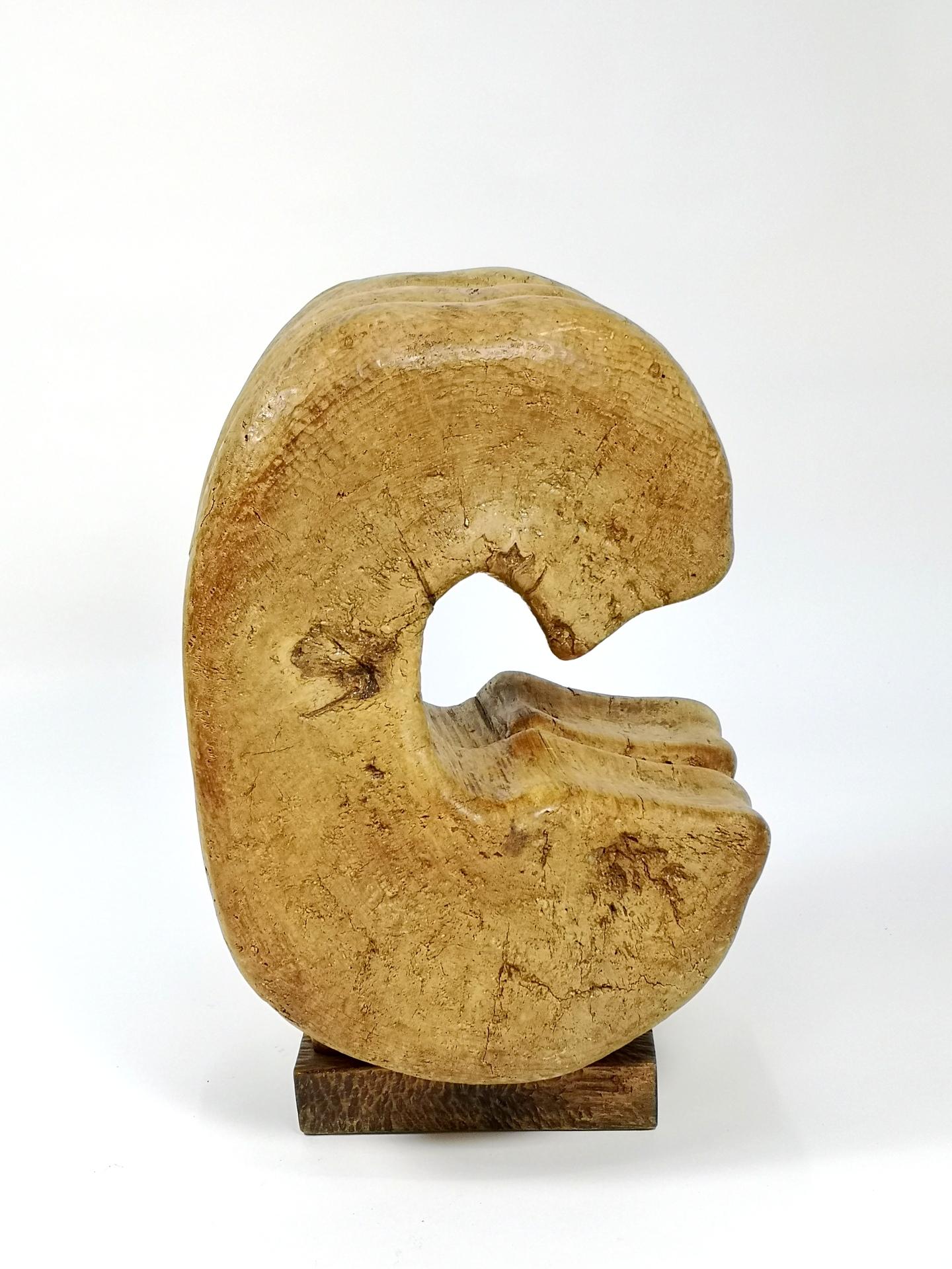 Late 20th Century Very Large Hand-Carved Wooden Sculpture by Laszlo Feldman, 1970s