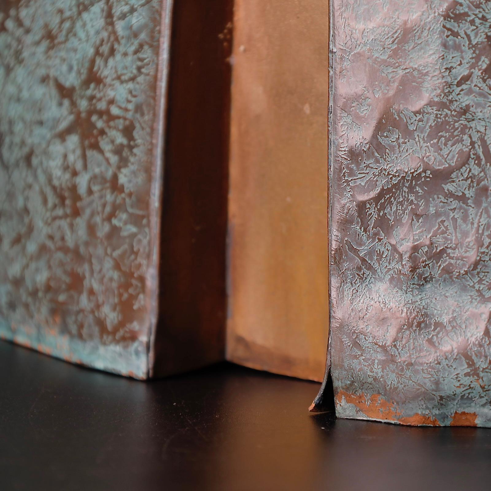 Showa Very large hand hammered signed copper vase For Sale