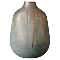 Very large hand hammered signed copper vase