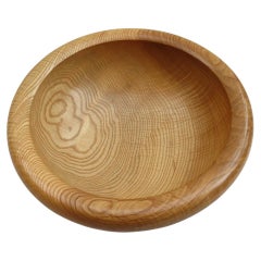 Very large hand turned Rippled Ash Bowl Made in England