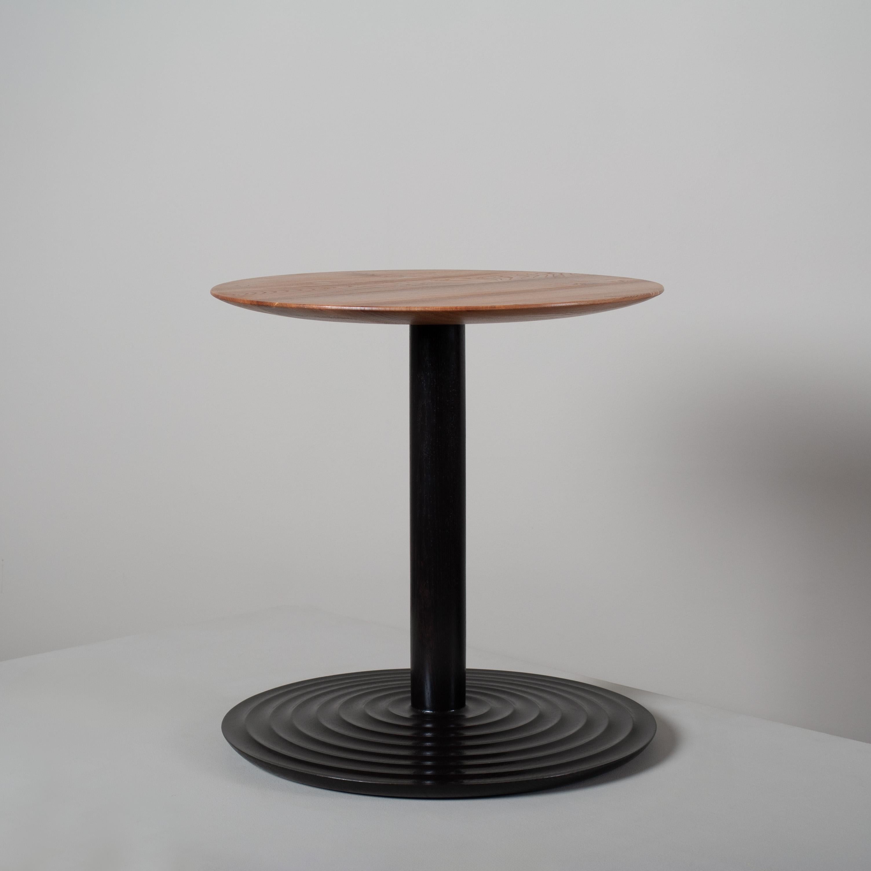 Contemporary Very Large Handcrafted English Elm & Ebonised Ash Side Table For Sale