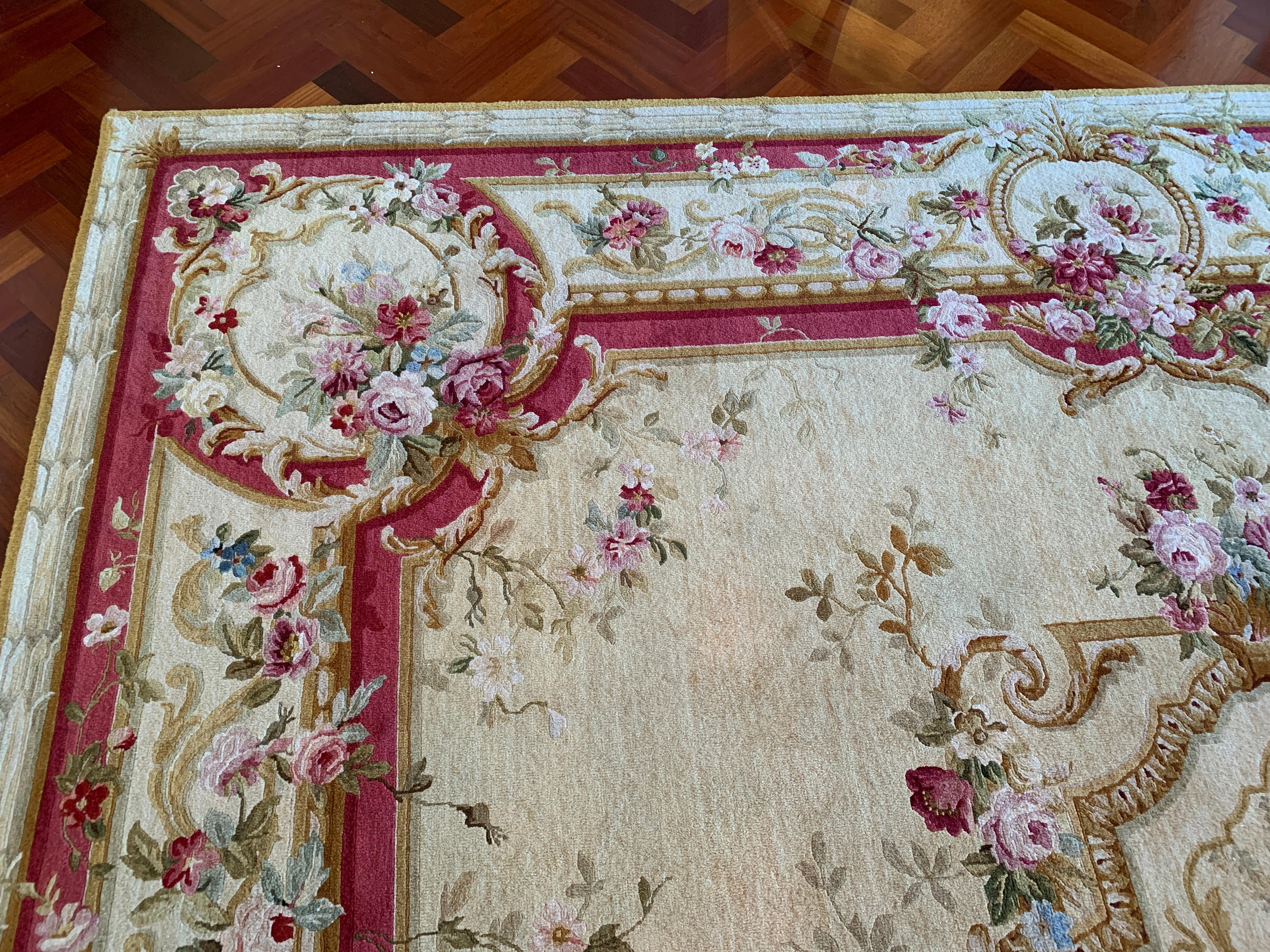 Very Large Handmade 12’ x 15’ French Aubusson or Savonnerie Style Opulent Rug 2