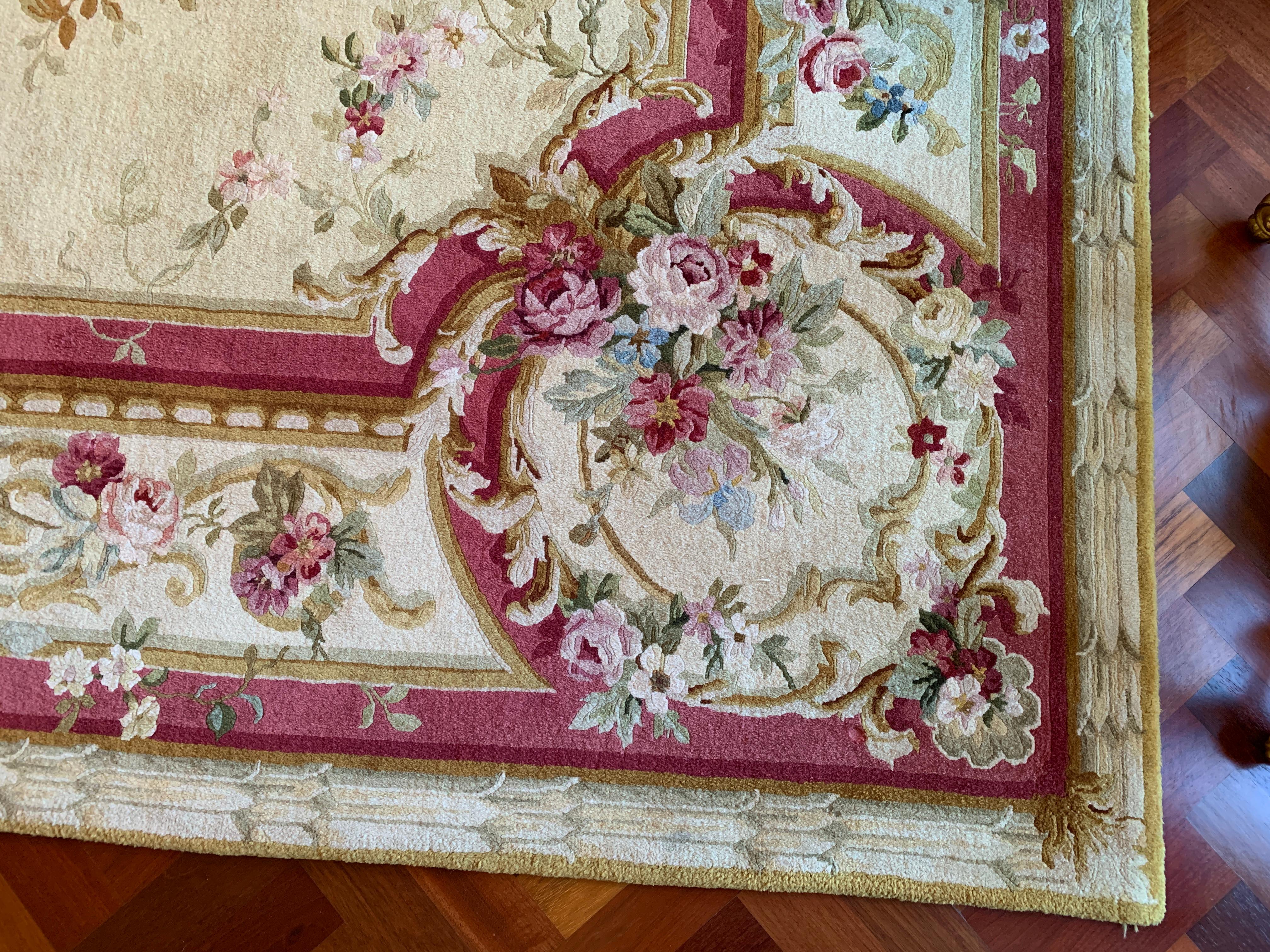 Very Large Handmade 12’ x 15’ French Aubusson or Savonnerie Style Opulent Rug 5