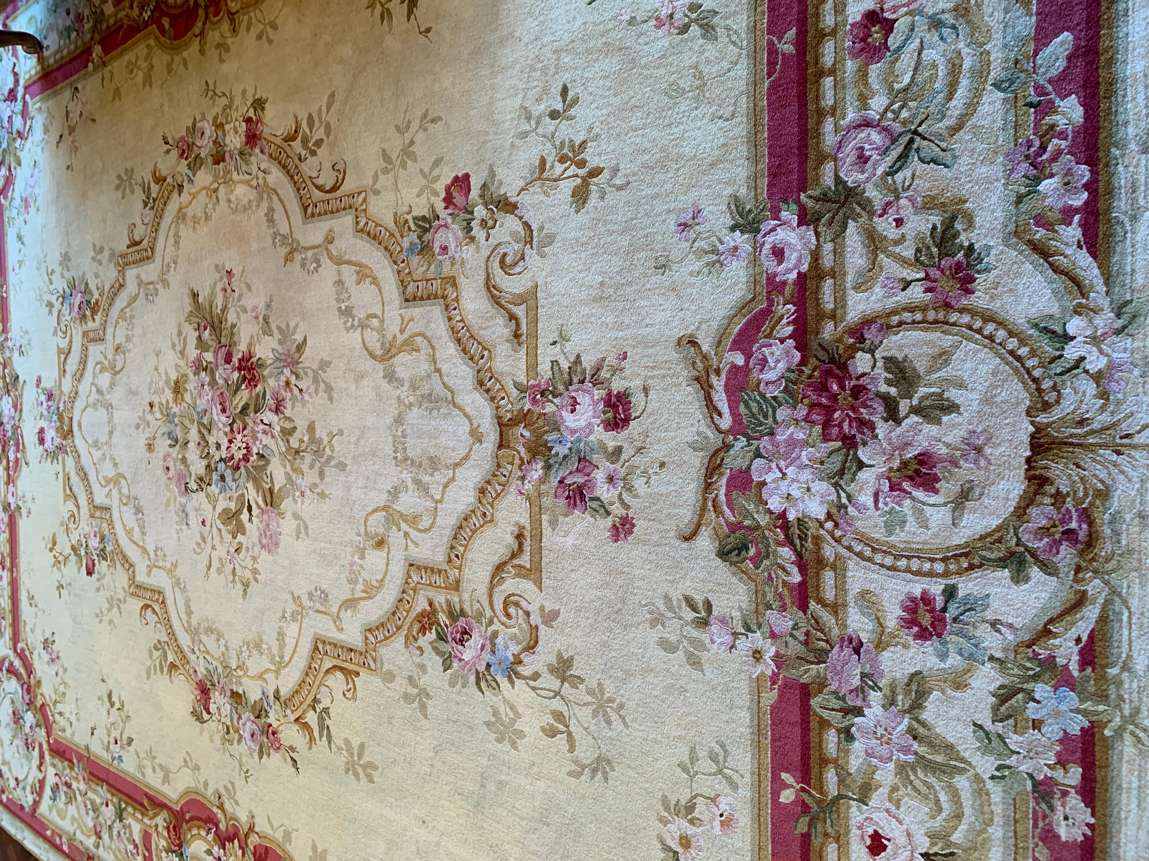 Very Large Handmade 12’ x 15’ French Aubusson or Savonnerie Style Opulent Rug 6