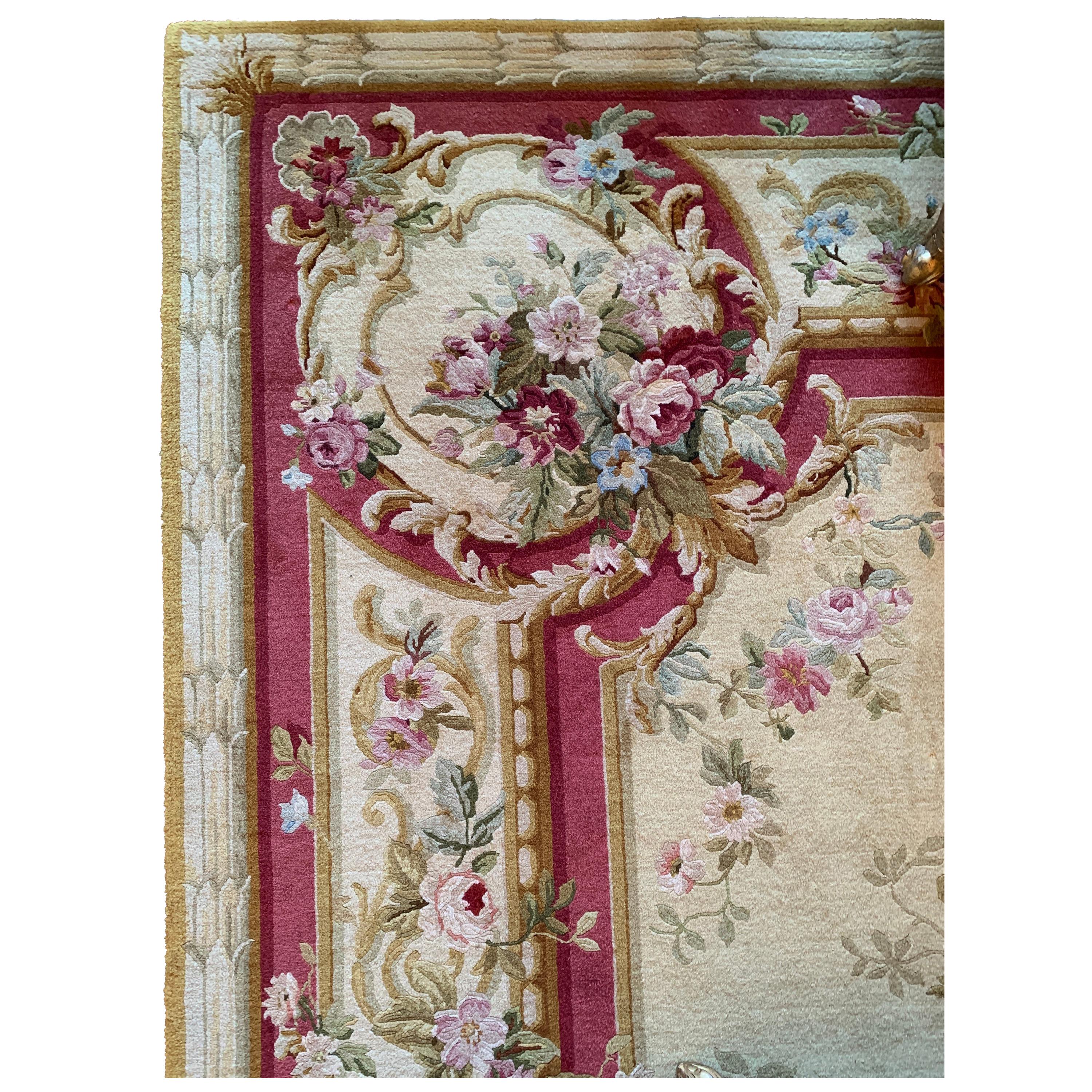 Very Large Handmade 12’ x 15’ French Aubusson or Savonnerie Style Opulent Rug