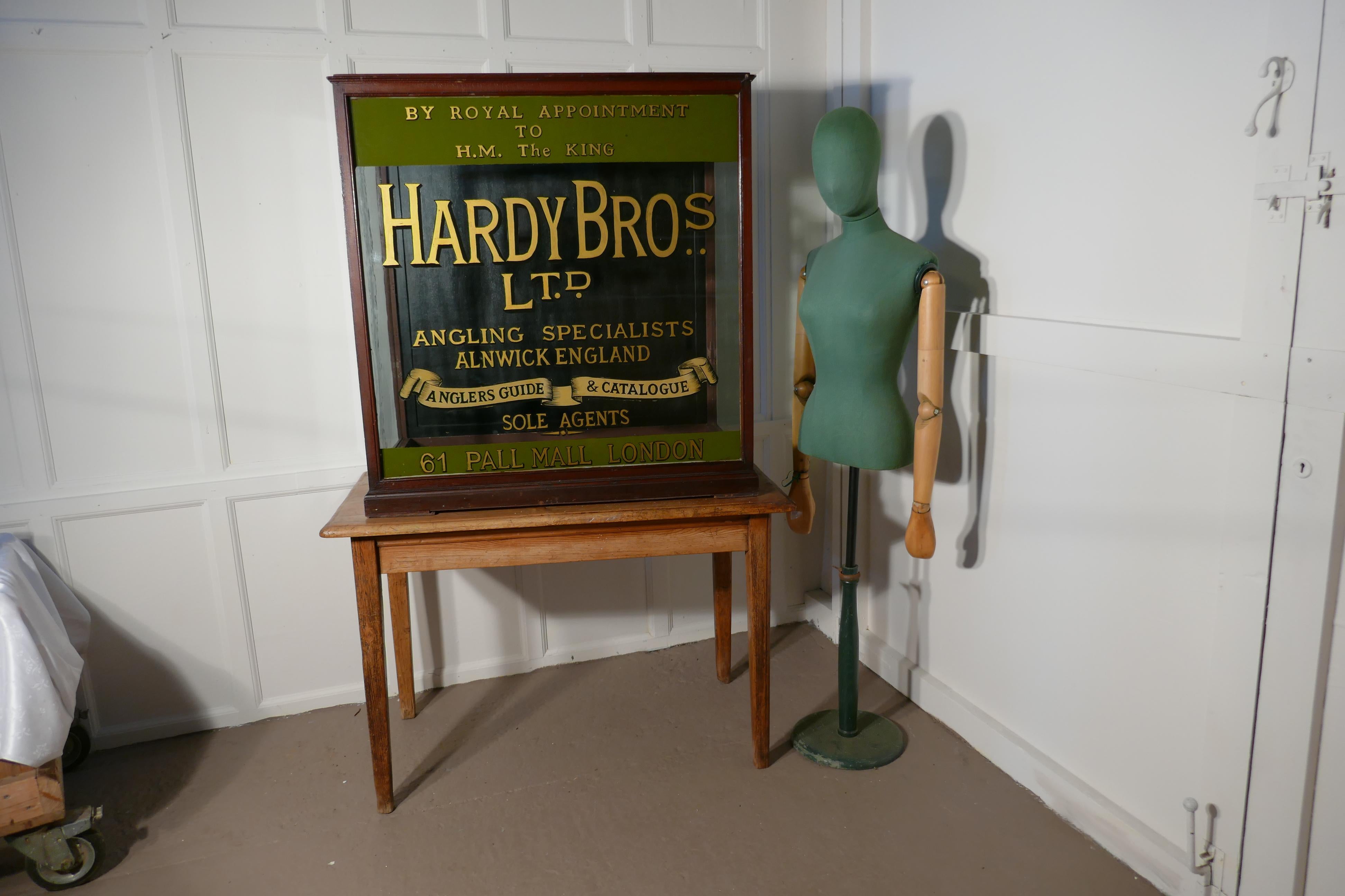 Early 20th Century Very Large Hardy Bros Ltd, Fishing Tackle Display Case