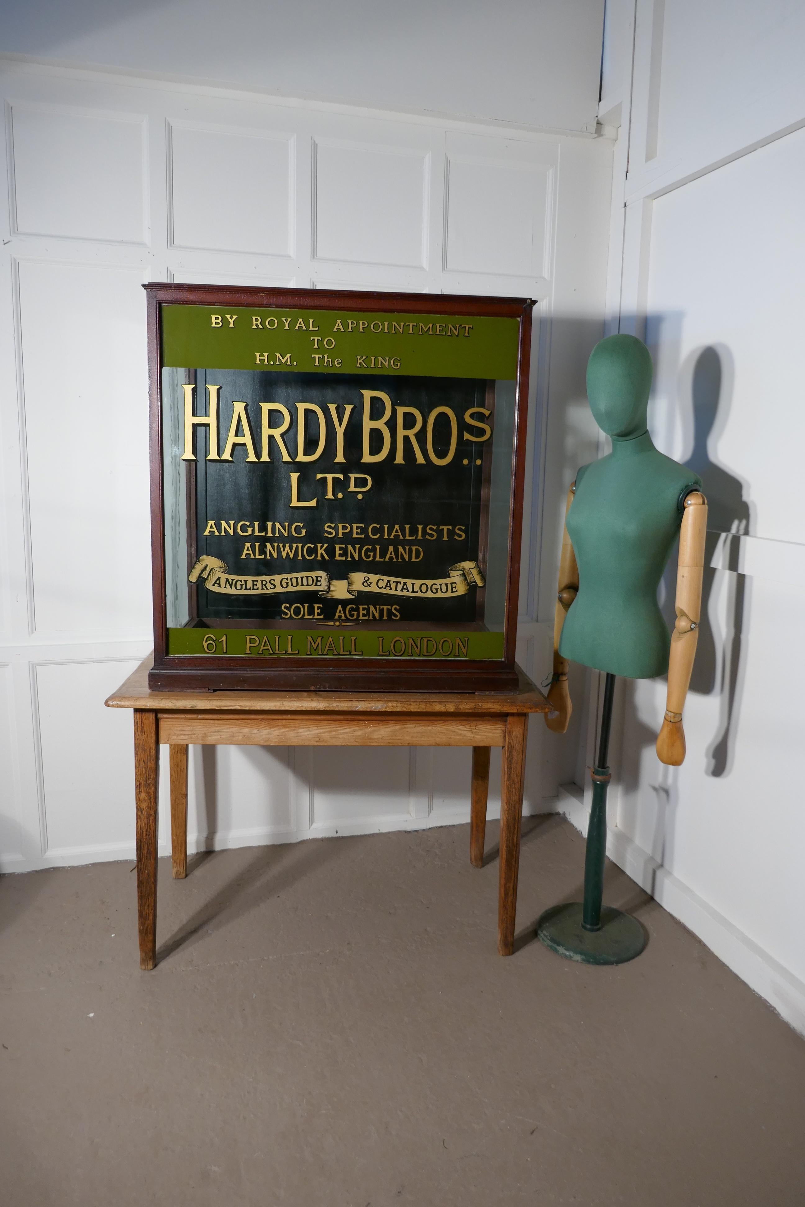 Very Large Hardy Bros Ltd, Fishing Tackle Display Case 1