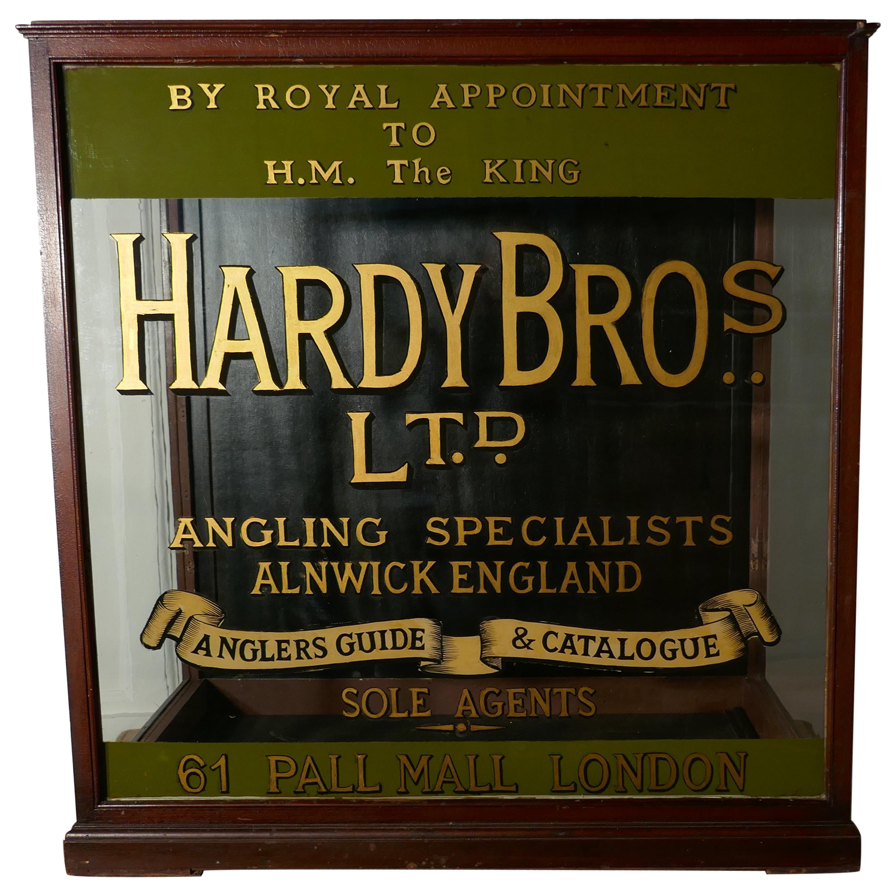 Very Large Hardy Bros Ltd, Fishing Tackle Display Case