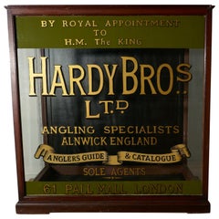 Antique Very Large Hardy Bros Ltd, Fishing Tackle Display Case