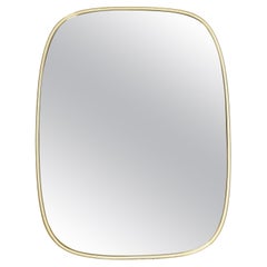 Specchio da parete in ottone di Münchener Zierspiegel, molto grande e pesante, risalente alla metà del secolo scorso