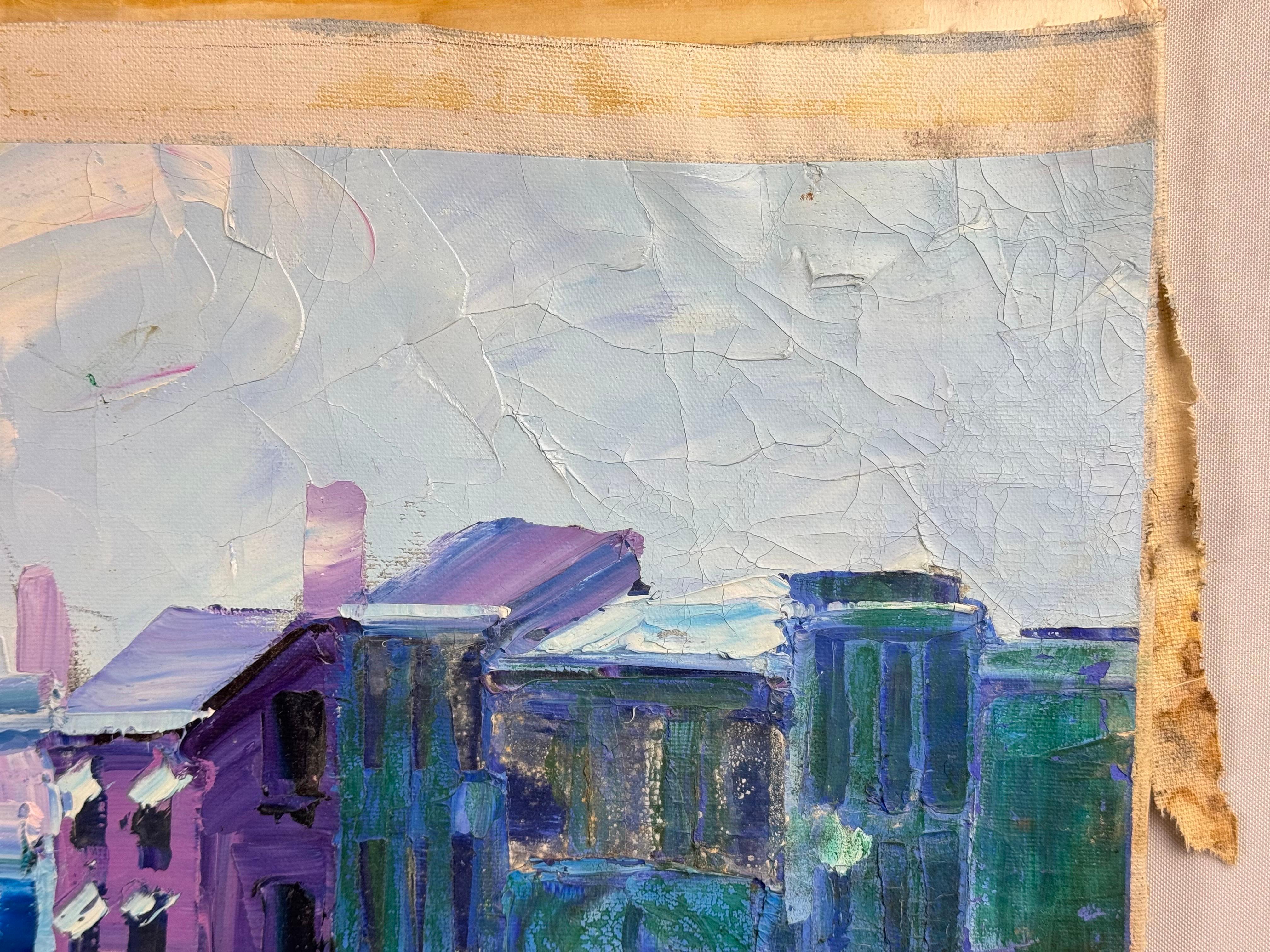 Impasto su tela molto grande di A. Victor in vendita 12