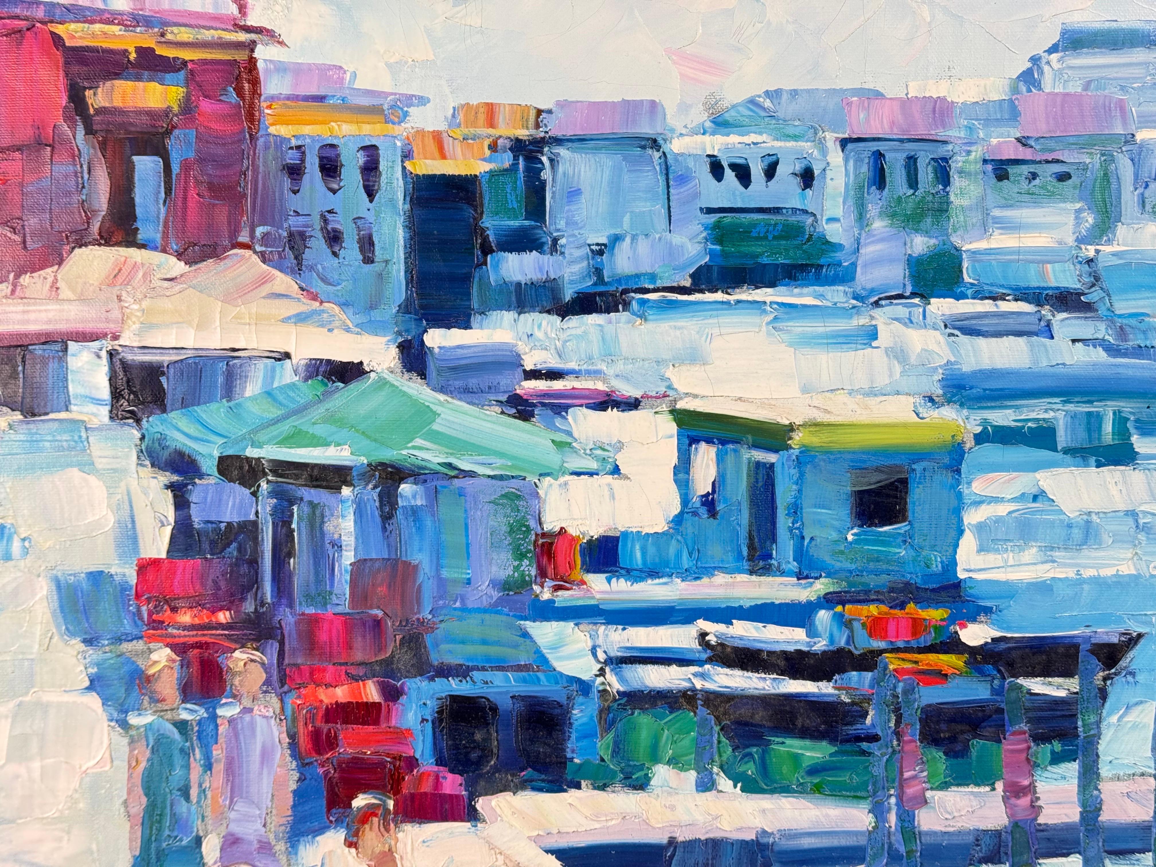 Tela Impasto su tela molto grande di A. Victor in vendita