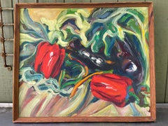 Very Large Impasto Still Life of Vegetables