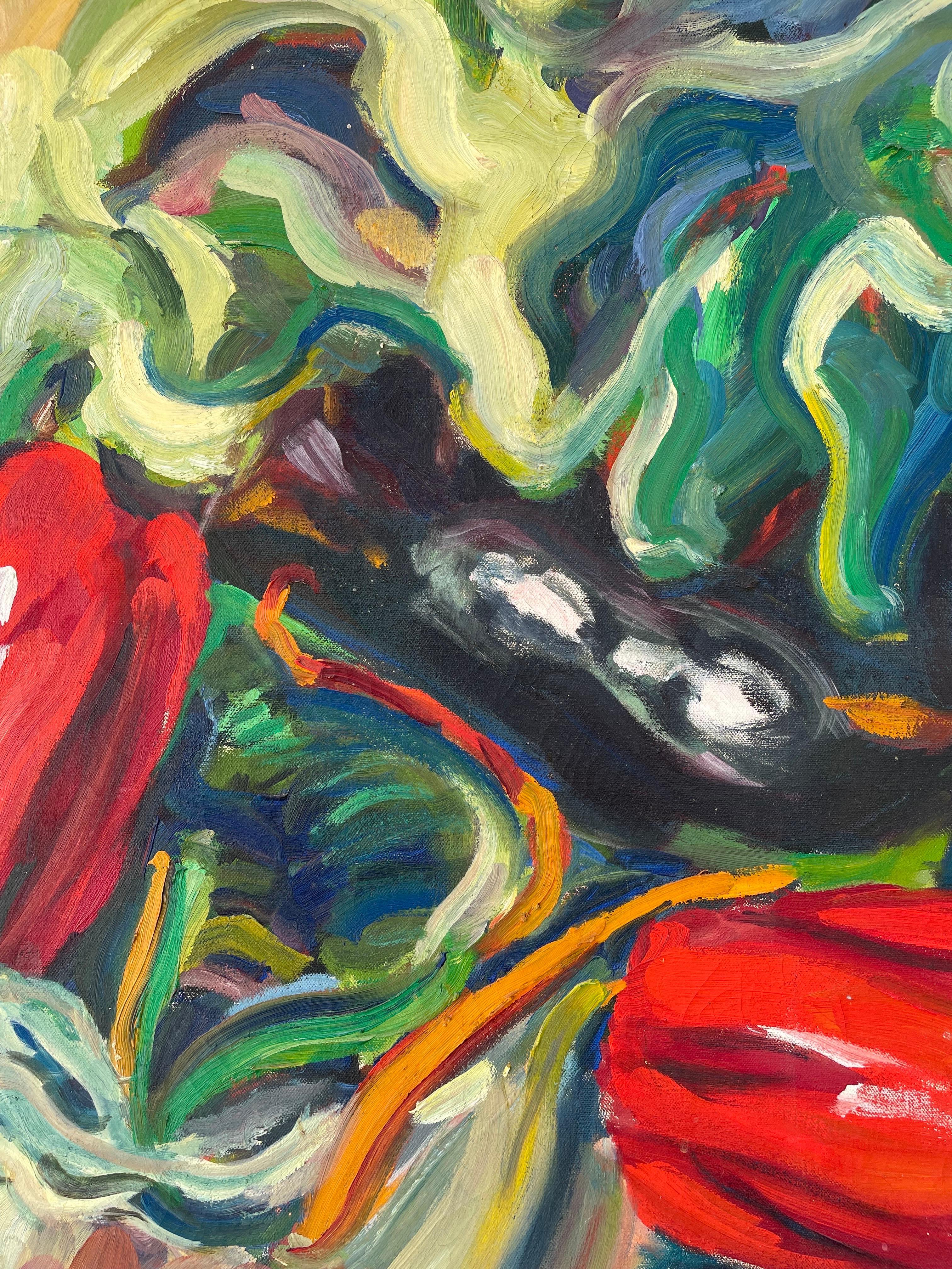 XX secolo Natura morta di verdure ad impasto molto grande in vendita