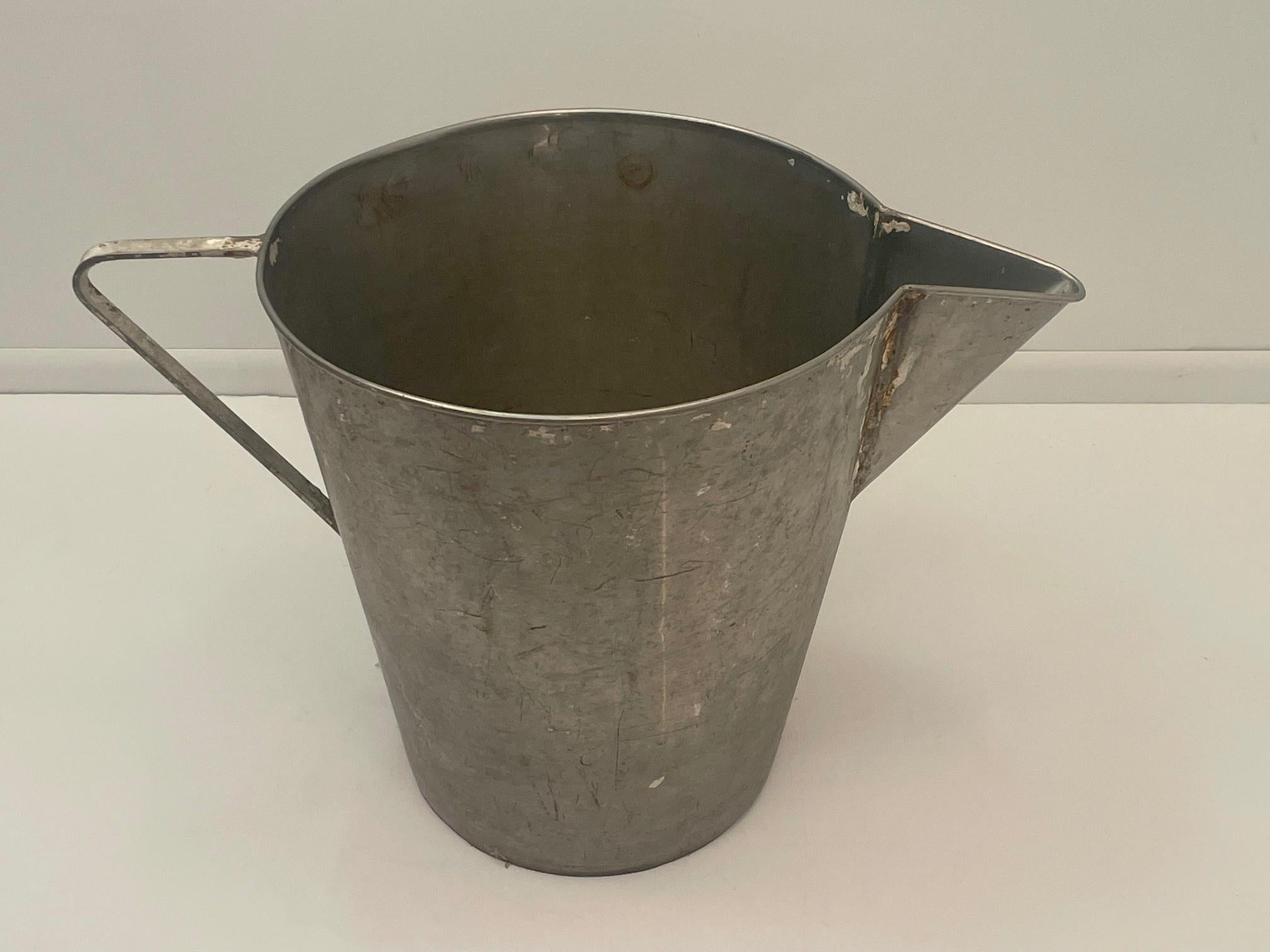 Very Large Industrial Stainless Steel Pitcher Planter In Good Condition For Sale In Hopewell, NJ