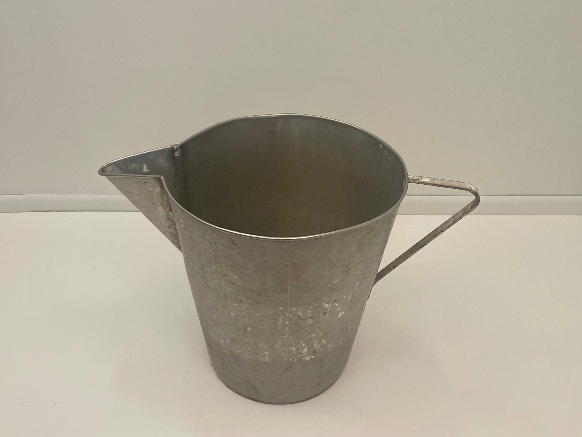 Mid-20th Century Very Large Industrial Stainless Steel Pitcher Planter For Sale