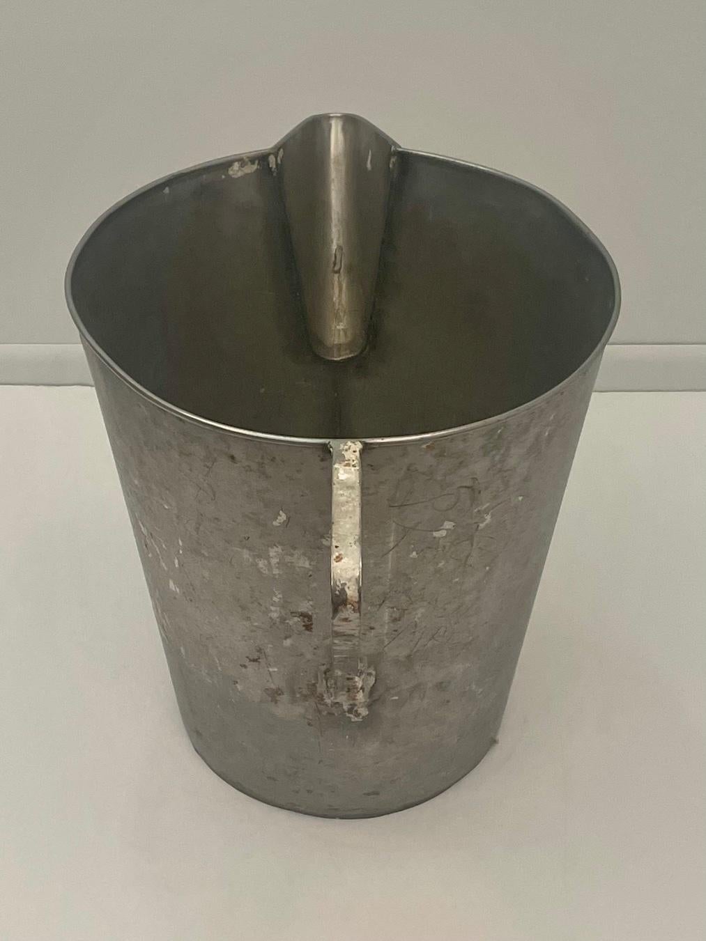 Mid-20th Century Very Large Industrial Stainless Steel Pitcher Planter For Sale