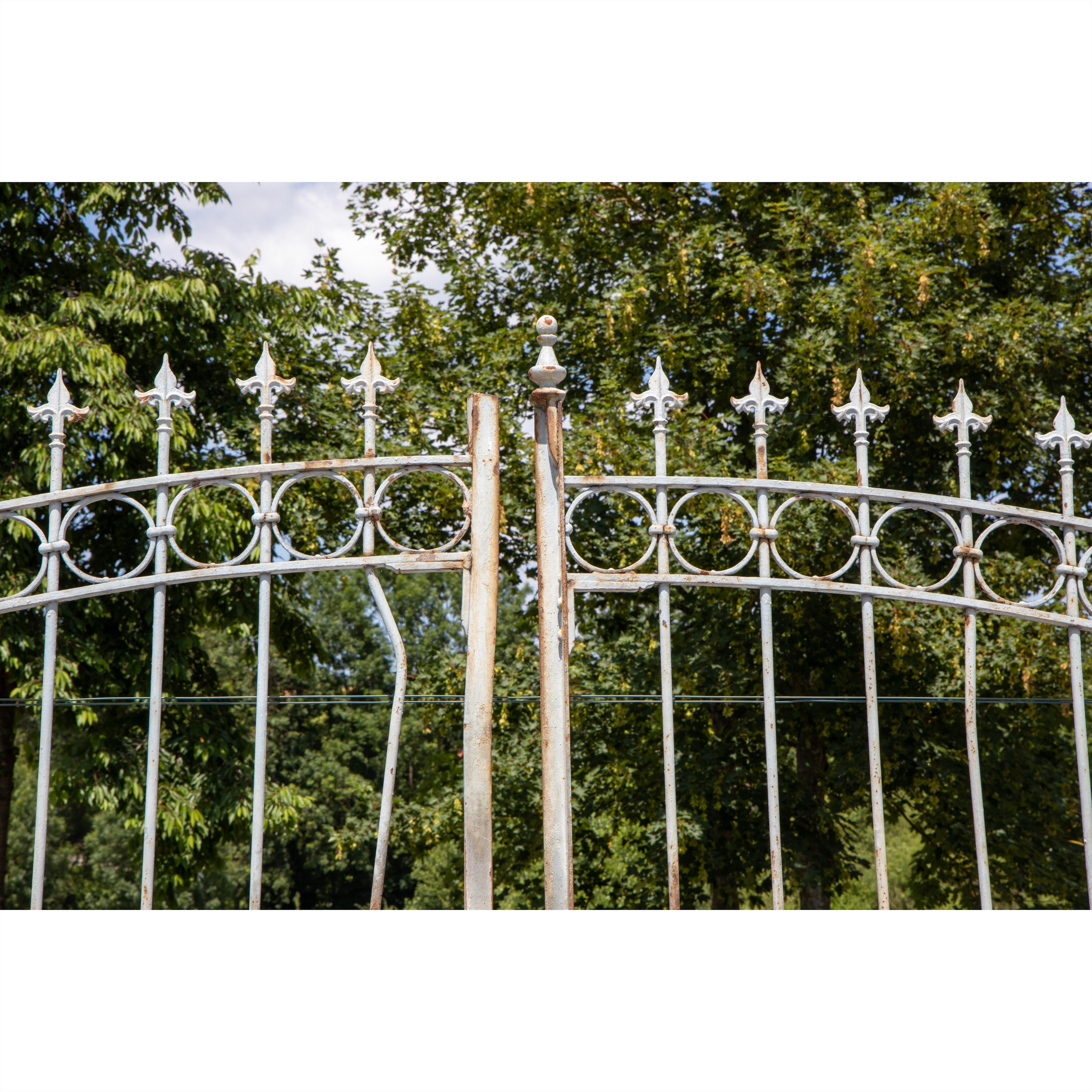 Very Large Iron Courtyard Gate with Fence Parts, Franconia, Mid-19th Century 7