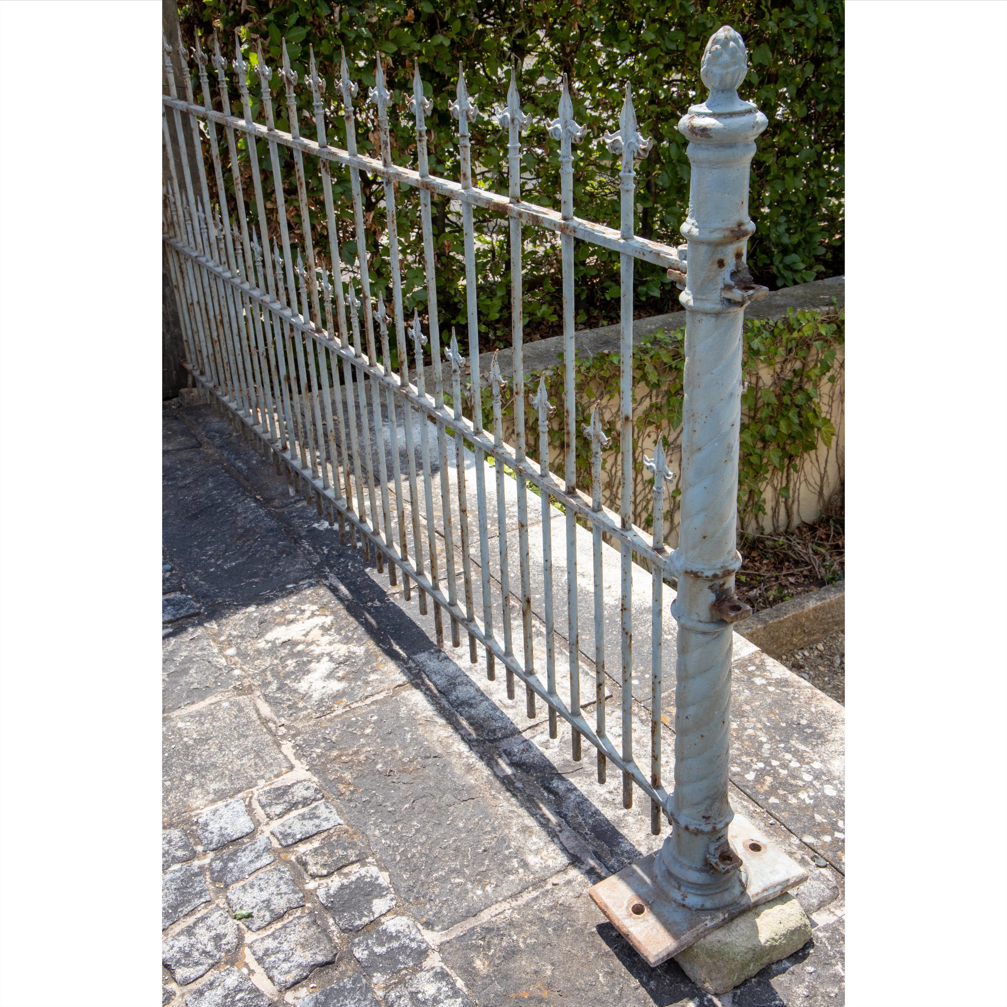 Very Large Iron Courtyard Gate with Fence Parts, Franconia, Mid-19th Century 1