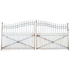Very Large Iron Courtyard Gate with Fence Parts, Franconia, Mid-19th Century