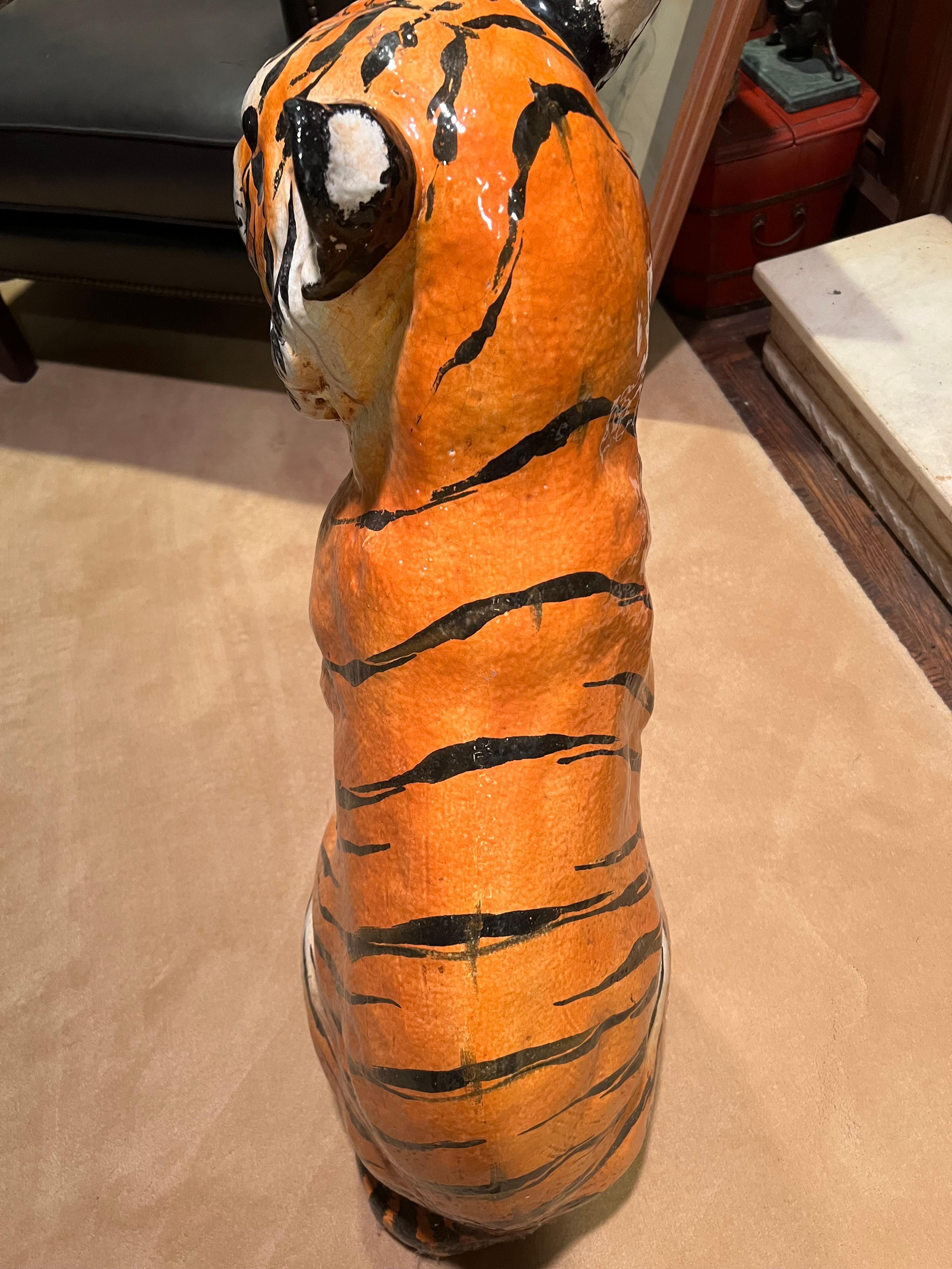 large ceramic tiger