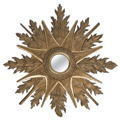 Very Large Italian Gilt Sunburst Mirror