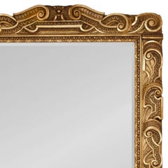 Very large Italian giltwood mirror carved in the Baroque style