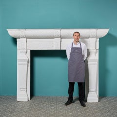 Gran repisa de chimenea inglesa de pino tallado de estilo jacobeo c.1688