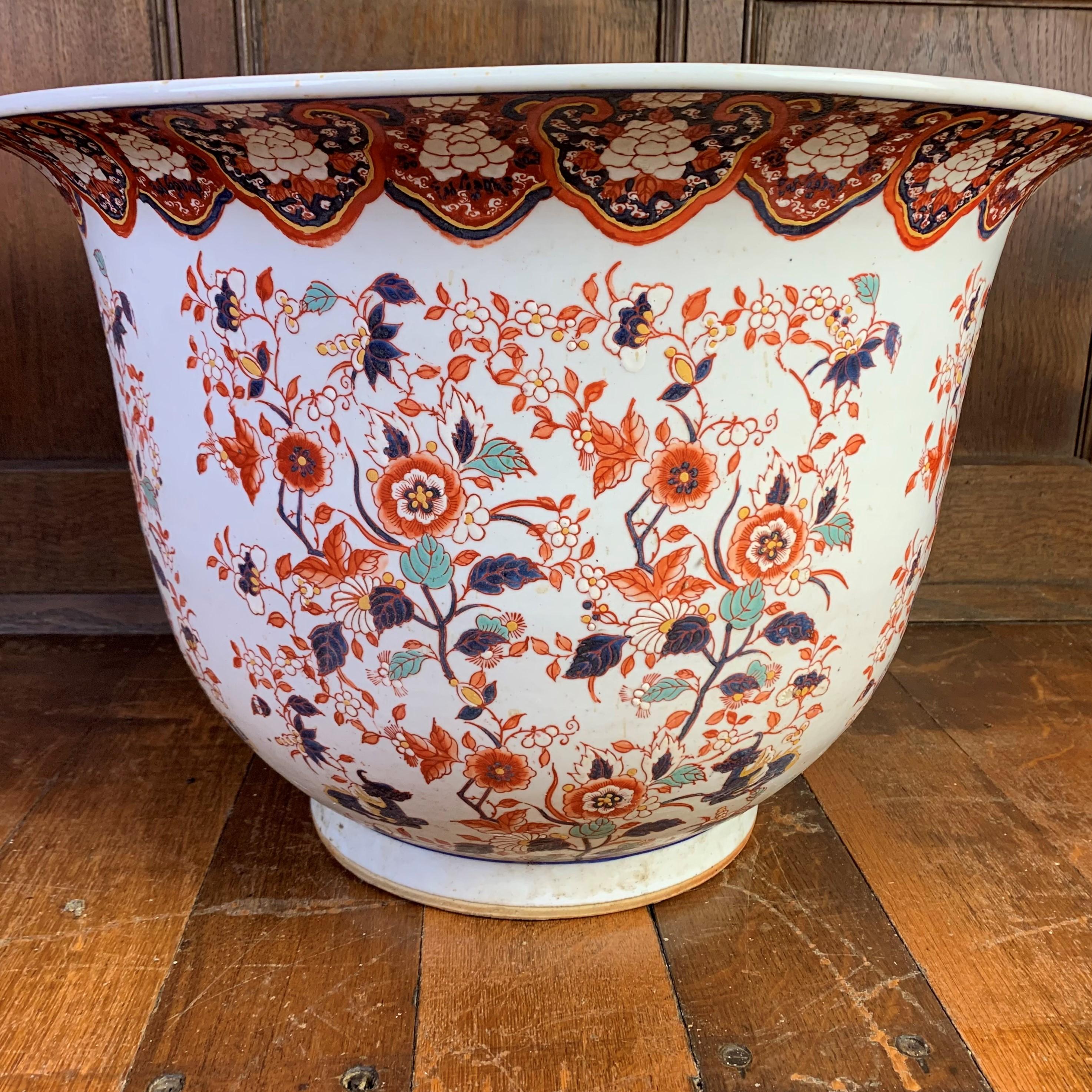 20th Century Very Large Japanese Imair Style Jardinier Planter