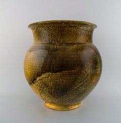 Very Large Kähler, Denmark, Svend Hammershøi, Glazed Floor Vase in Stoneware