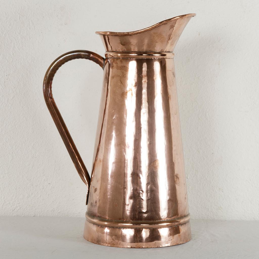 Very Large Late 19th Century French Copper Pitcher or Umbrella Stand 2