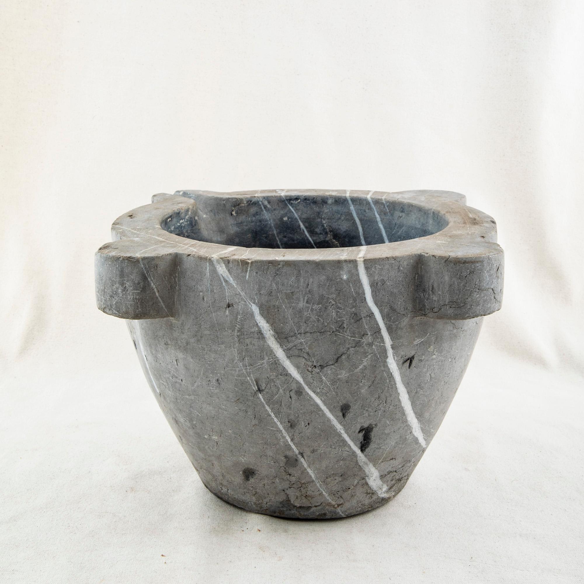 Very Large Late 19th Century French Marble Mortar, Bowl or Planter 2