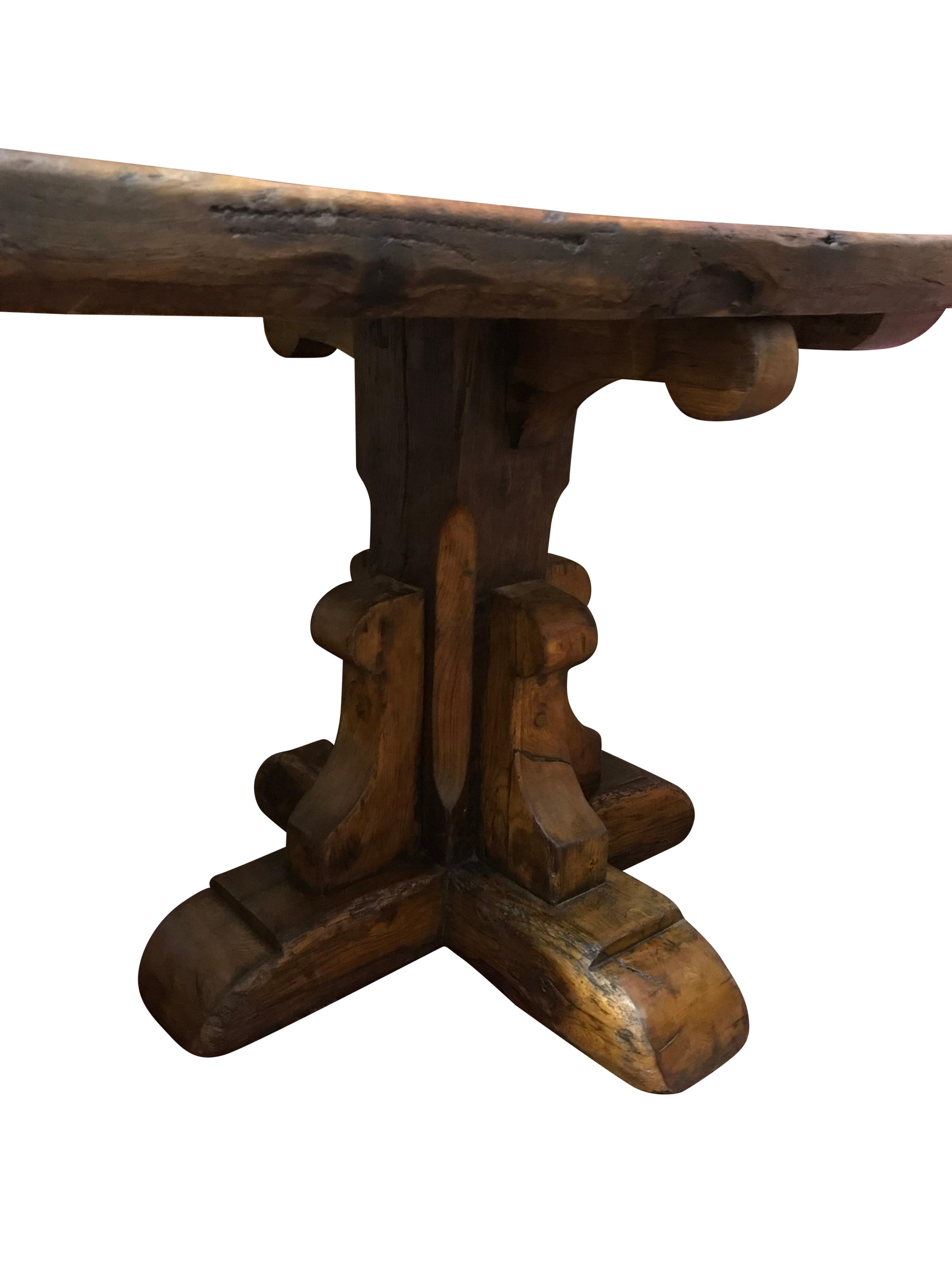 Very Large Late 19th Century Golden Oak Refectory Table In Good Condition In Bournemouth, GB