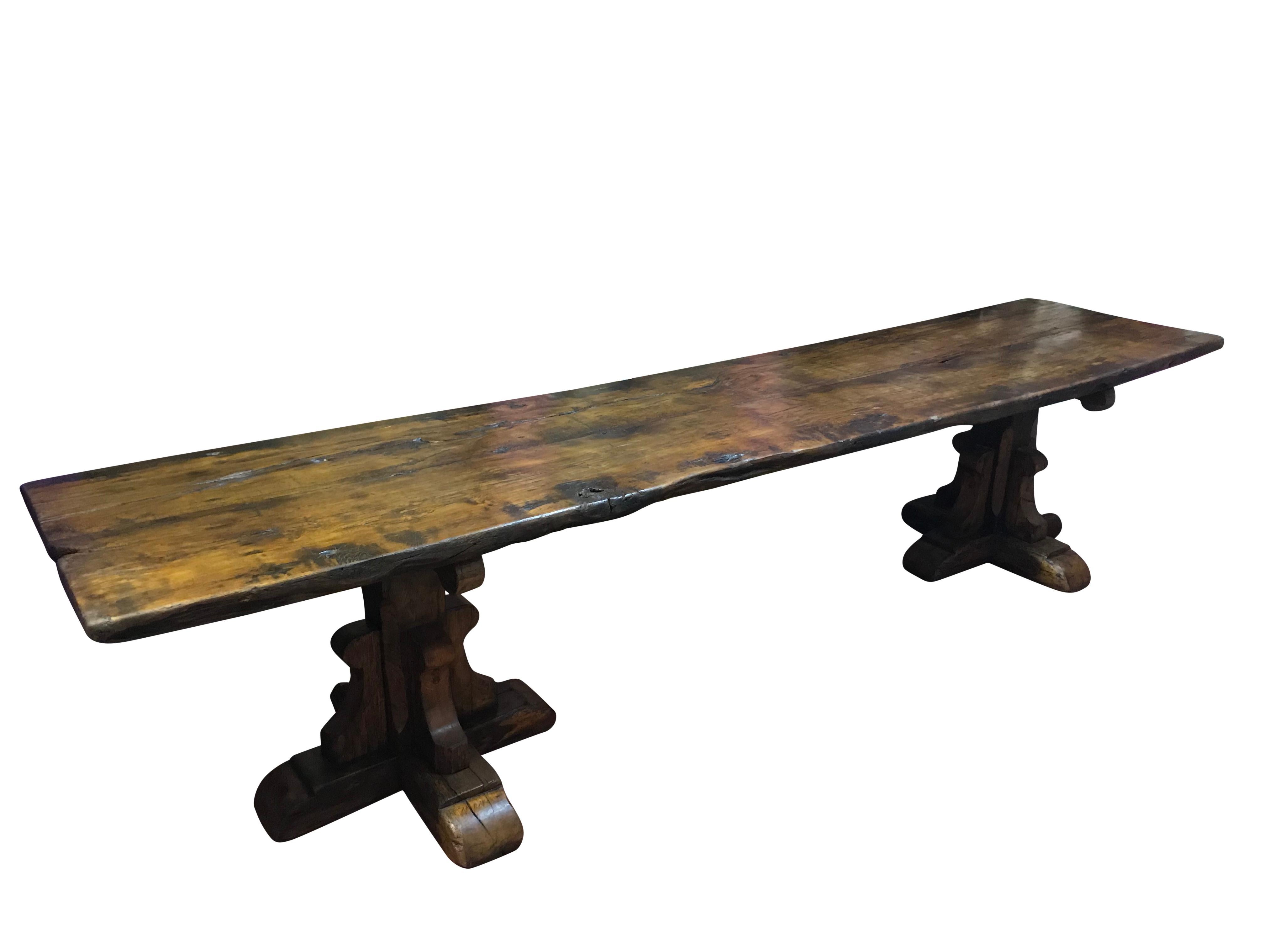 Very Large Late 19th Century Golden Oak Refectory Table 4