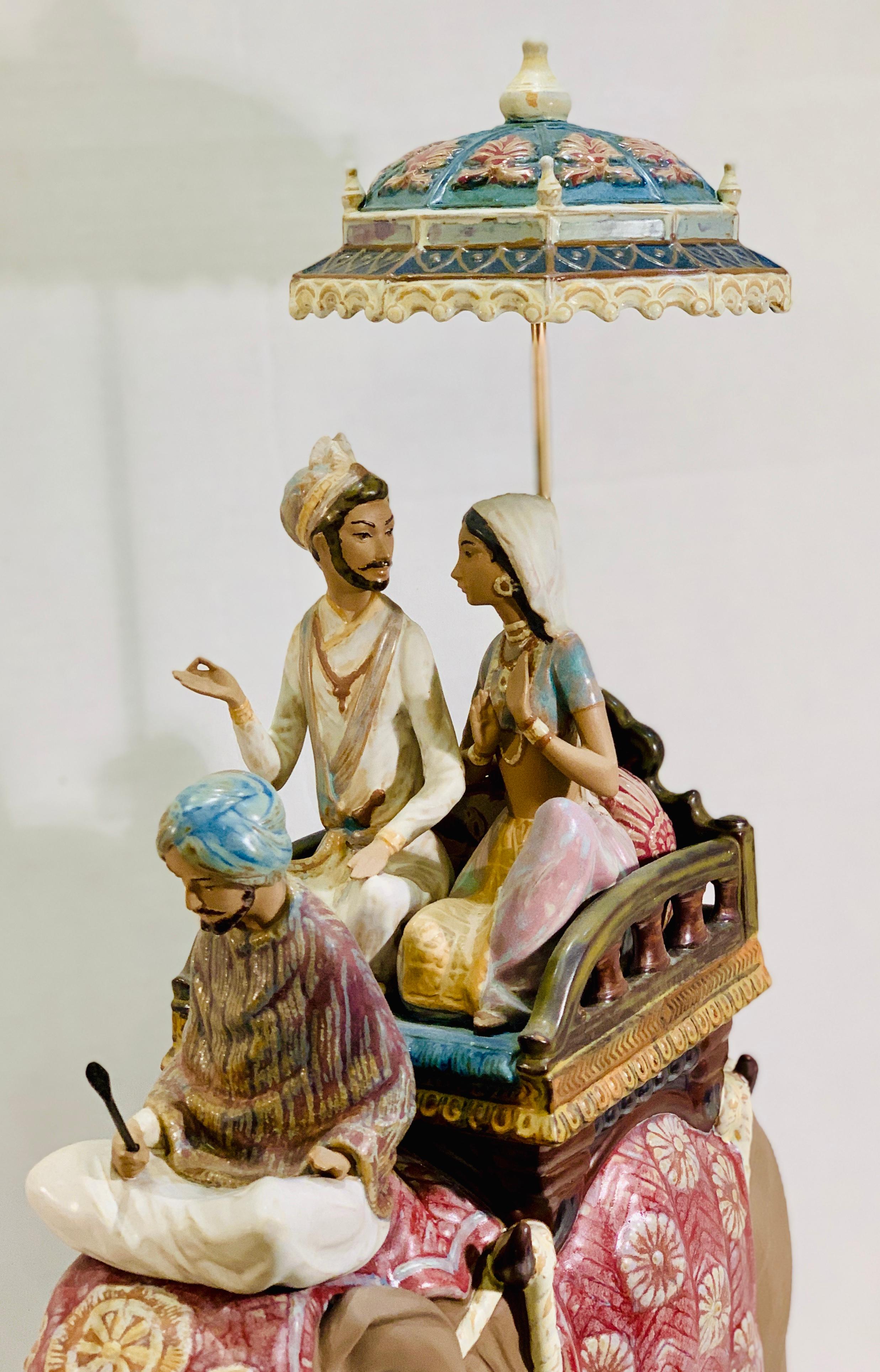 Anglo Raj Very Large Lladro Gres “Road to Mandalay” Limited Edition Retired 1988 Sculpture For Sale