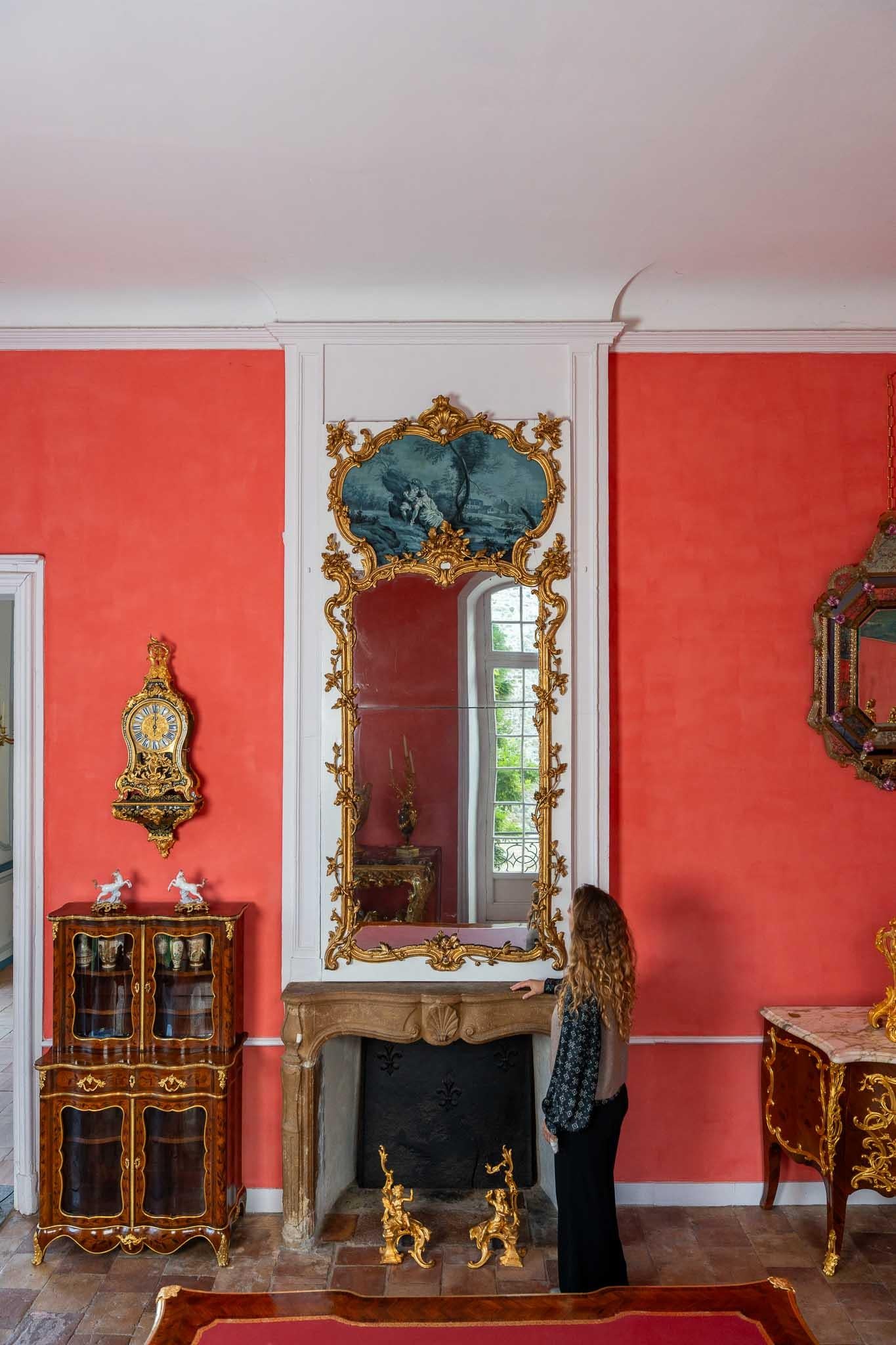 Français Très grand miroir d'époque Louis XV en vente