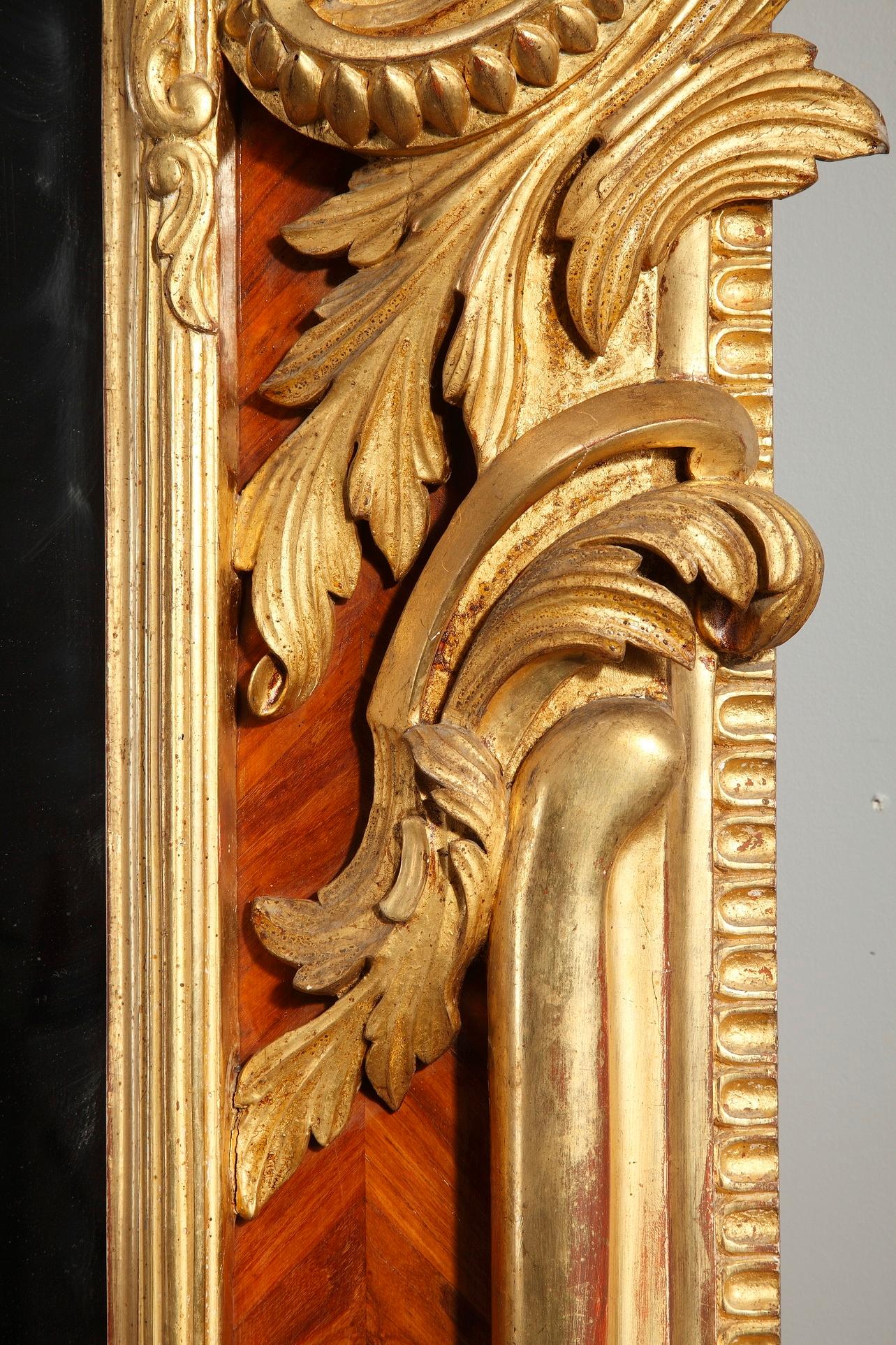 Very Large Louis XV-Style Revival Giltwood Mirror 11