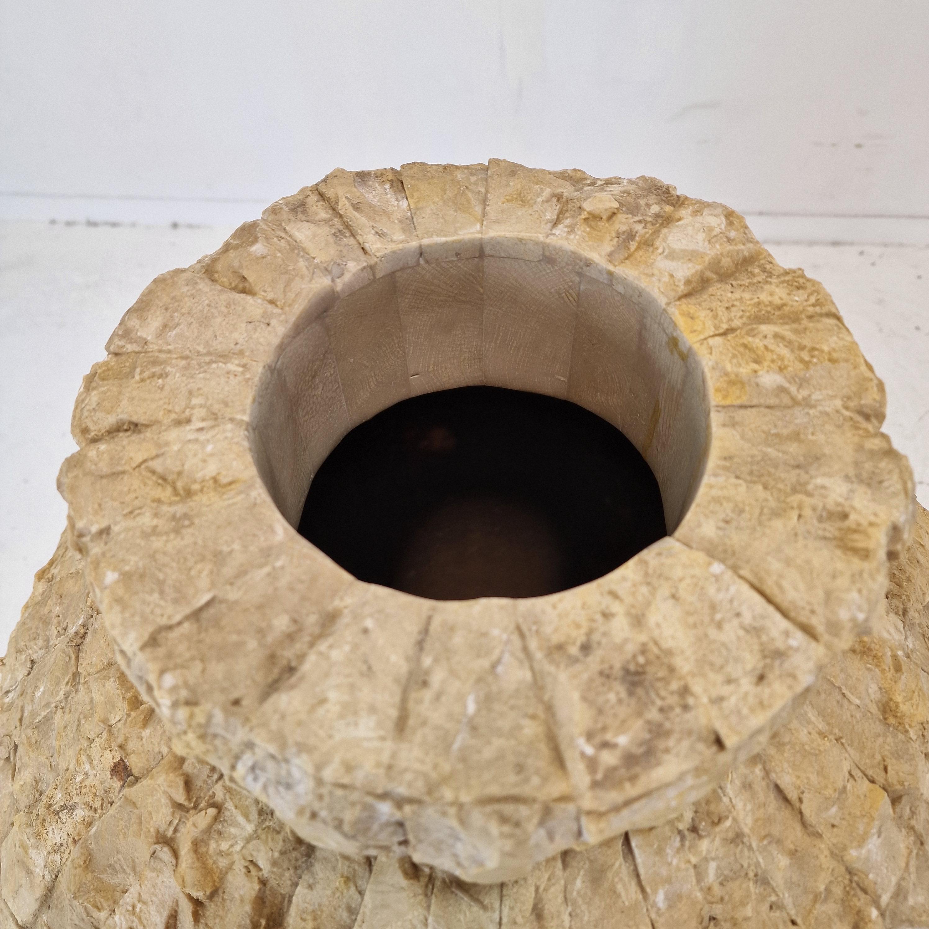 Very Large Mactan Stone or Fossil Stone Planter, 1980s For Sale 3