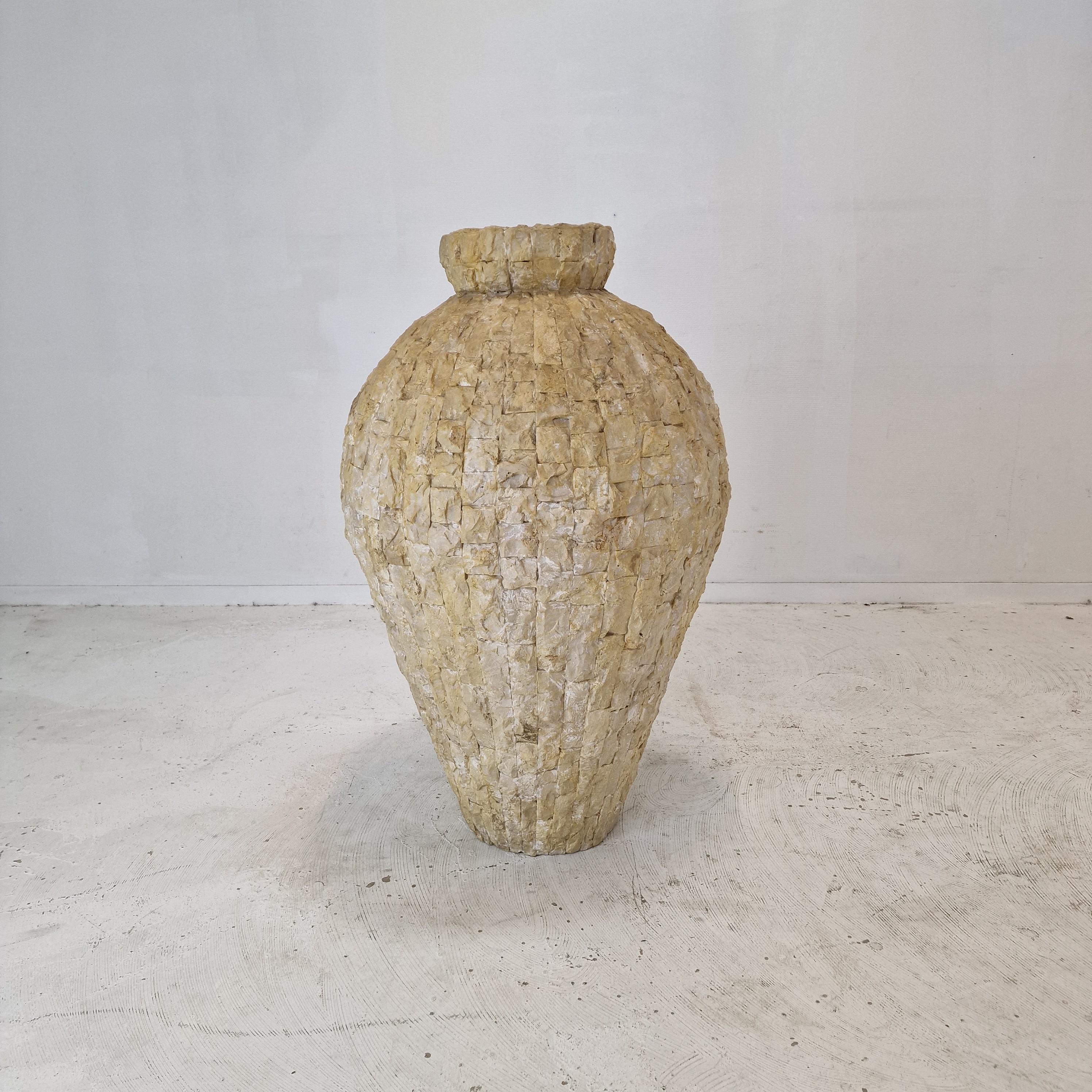 Post-Modern Very Large Mactan Stone or Fossil Stone Planter, 1980s For Sale