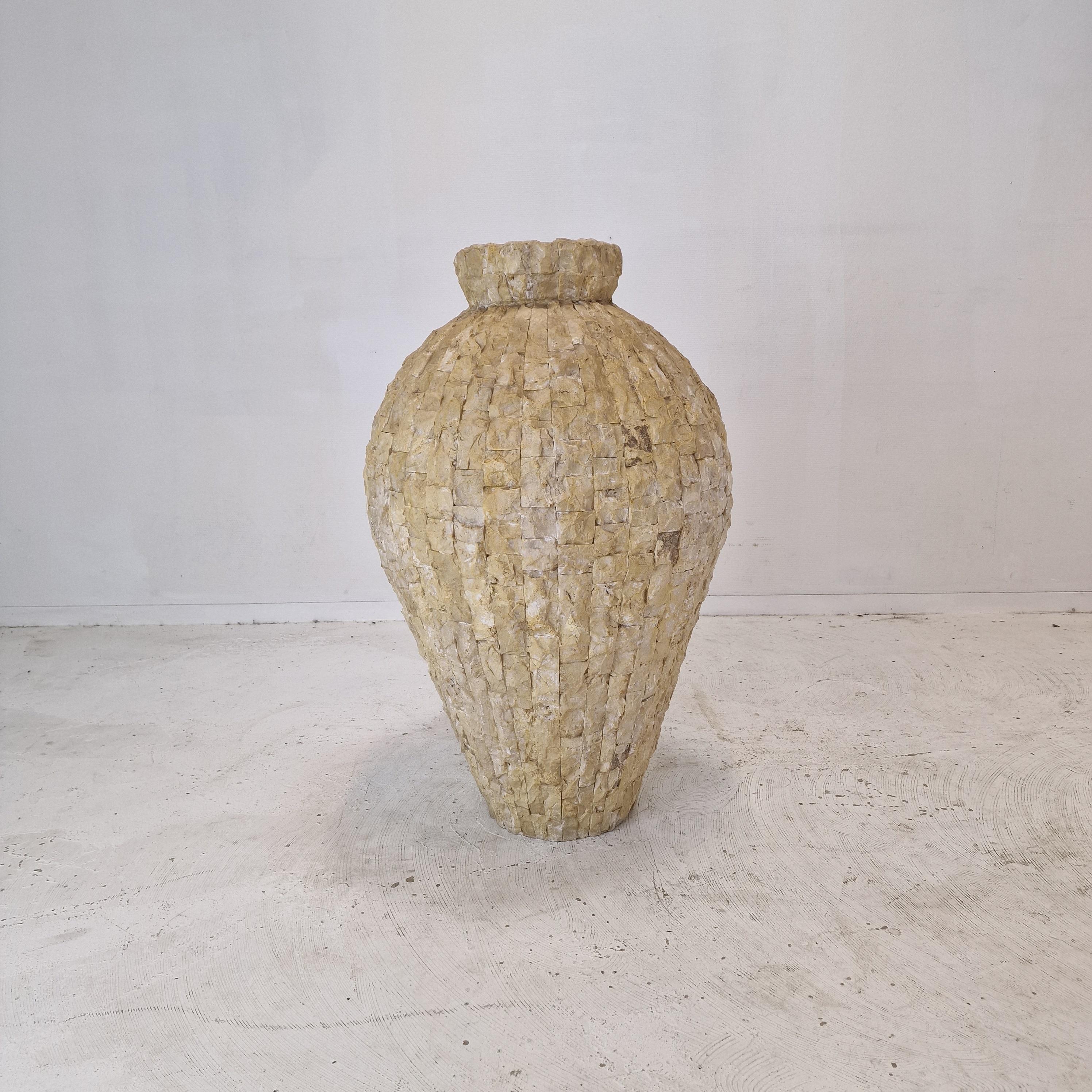 Late 20th Century Very Large Mactan Stone or Fossil Stone Planter, 1980s For Sale