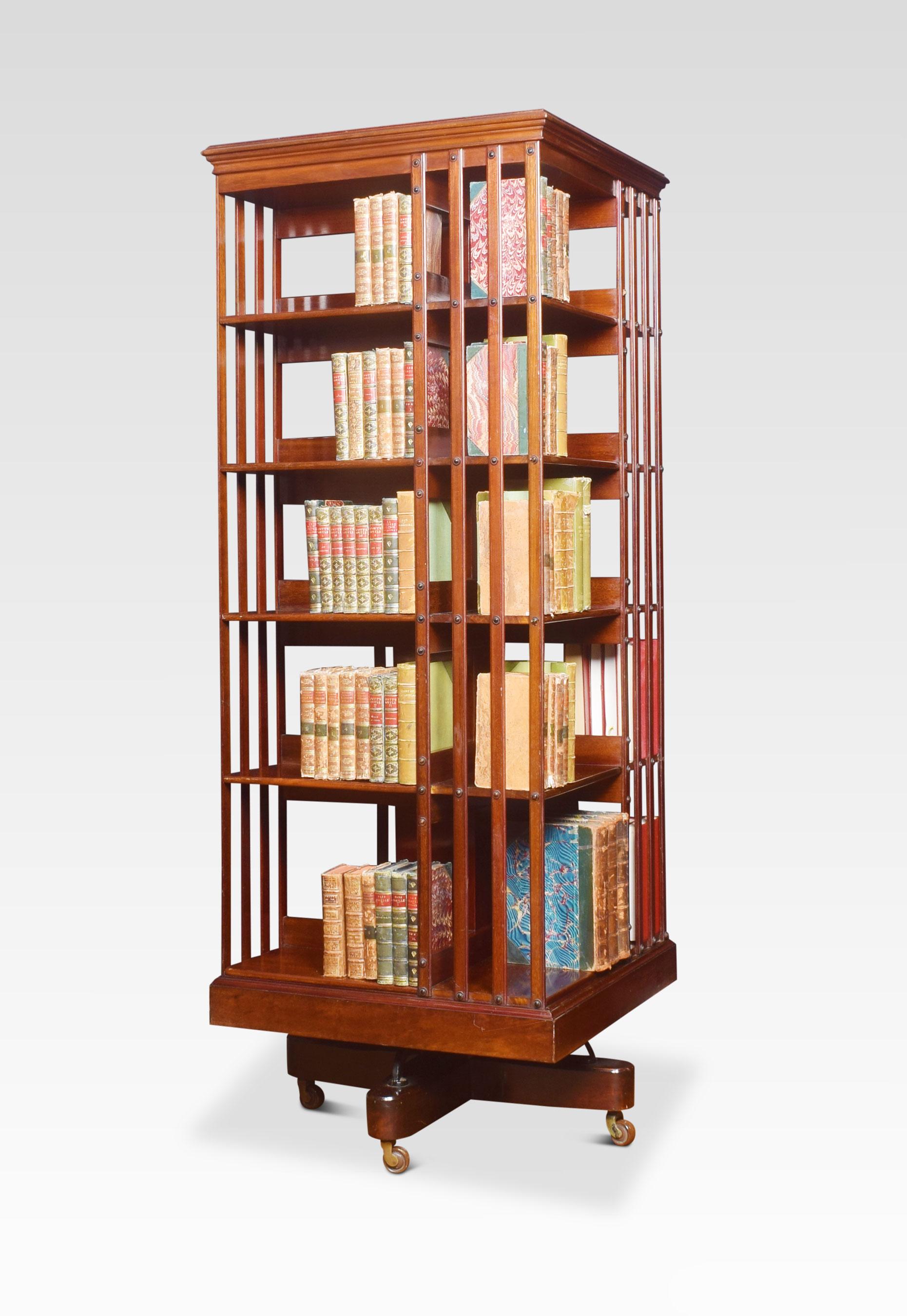 Very Large Mahogany Revolving Bookcase In Good Condition In Cheshire, GB