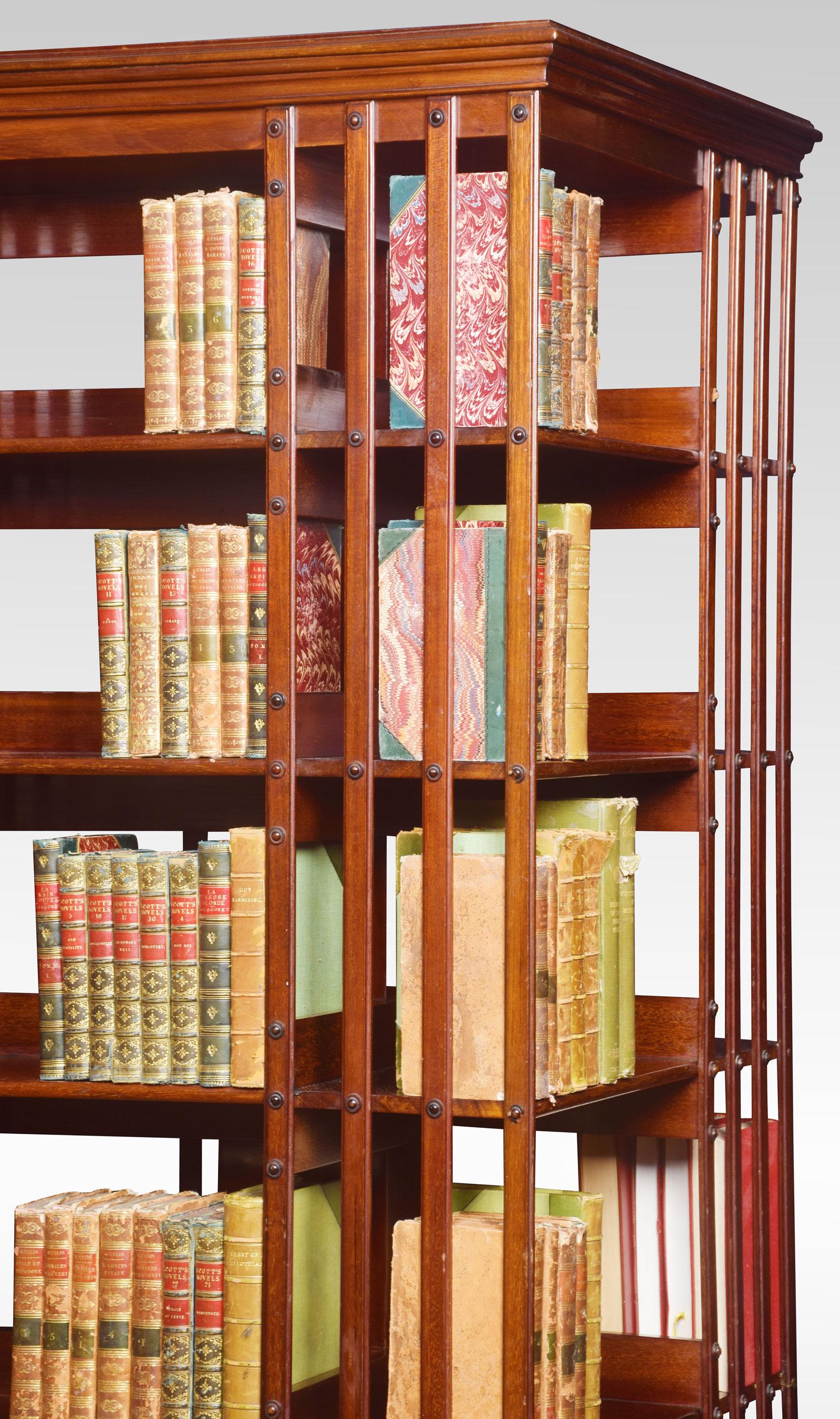 19th Century Very Large Mahogany Revolving Bookcase