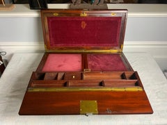 Very Large Mahogany Writing Slope / Campaign Desk
