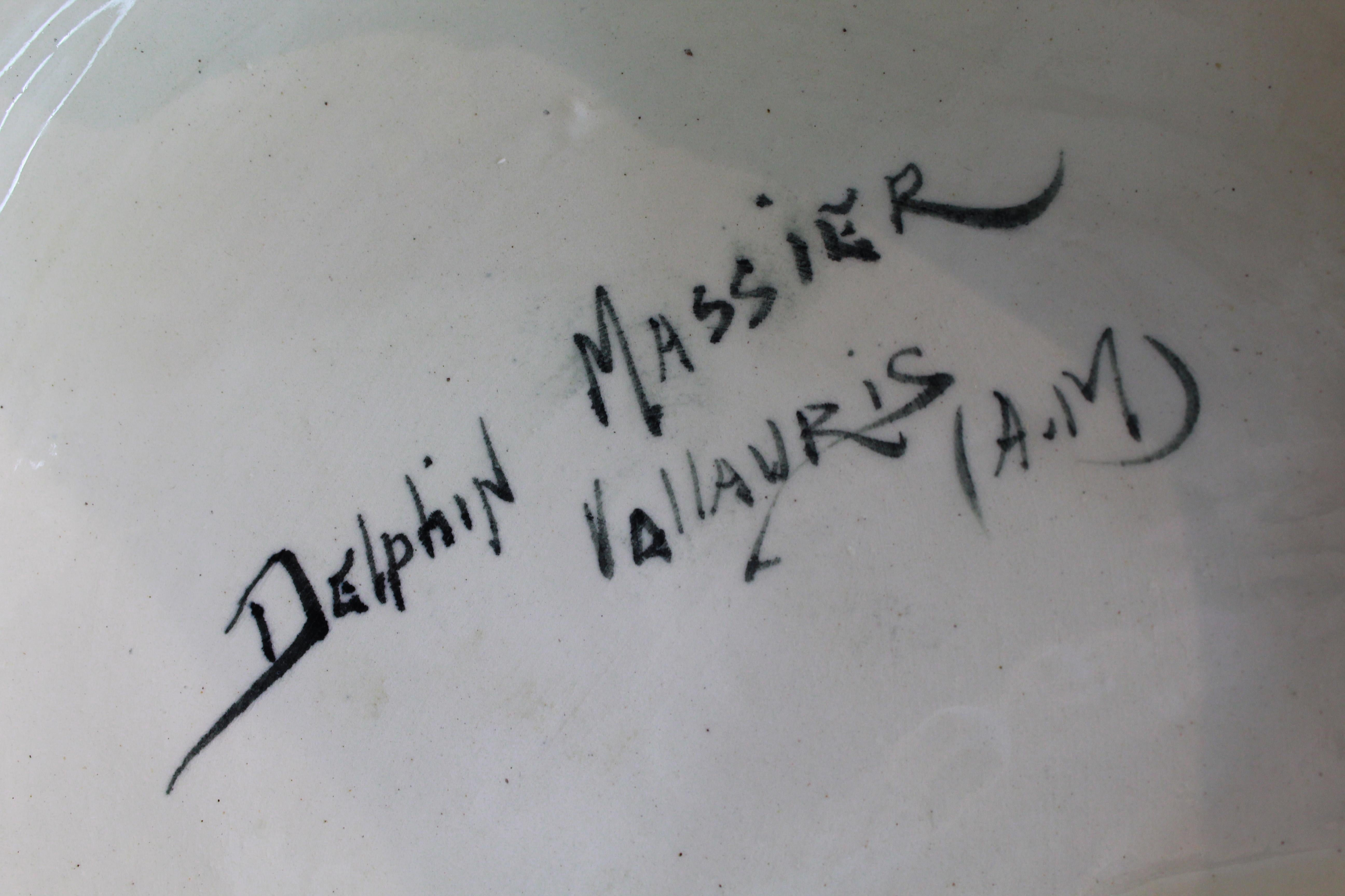 Très grand vase à coq en majolique de Delphin Massier:: français:: vers 1880 8
