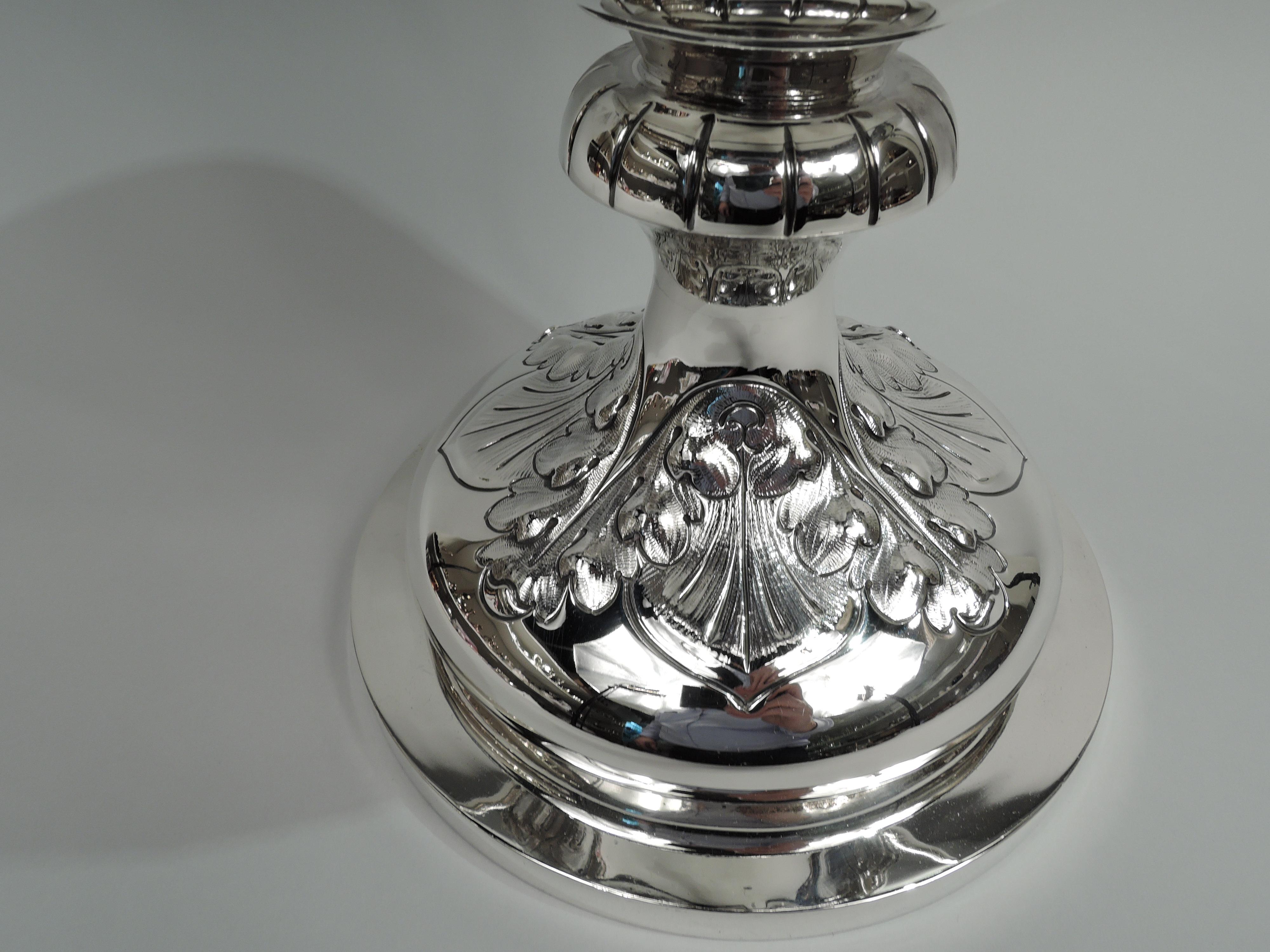Very Large Market-Fresh English Sterling Silver Covered Urn For Sale 2